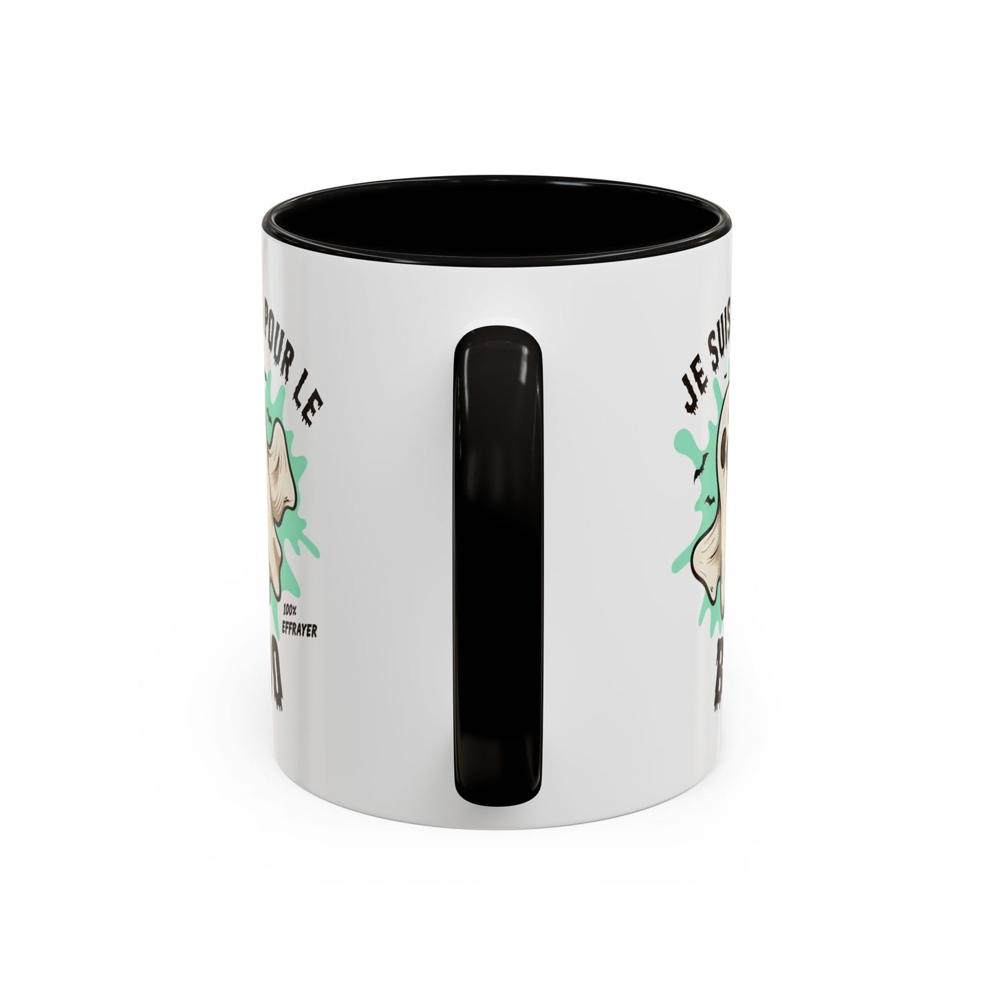 Mug Halloween Fantôme Humour – Tasse Effrayante Drôle Esprit Boo – Cadeau Halloween Homme et Femme Noir Bleu Rouge