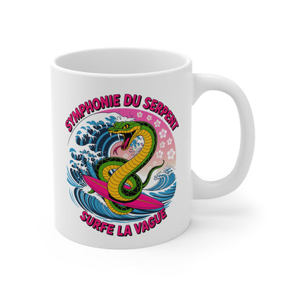 Tasse Serpent 325ml – Mug Surf Symphonie du Serpent – Cadeau Original Humour Océan Céramique