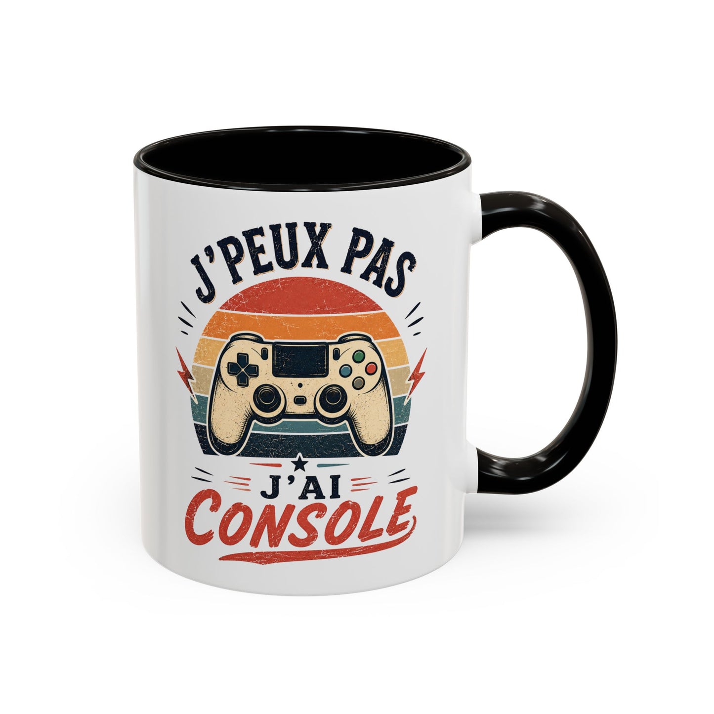 Tasse J’Peux Pas J’Ai Console – Mug Gamer Vintage Humoristique – Cadeau Gaming Homme Femme 325ml