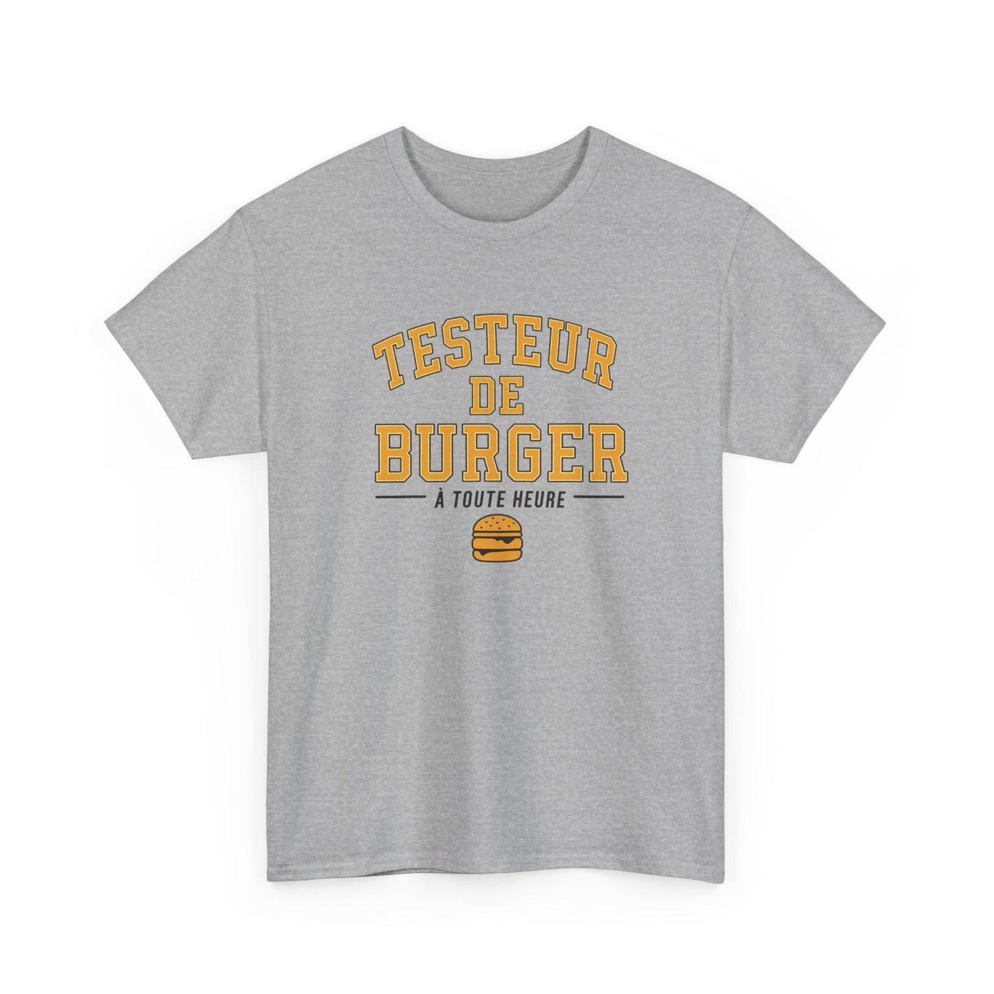 T-Shirt Testeur de Burger Humoristique – Tee Shirt Homme Amateur Burger Fast Food Idée Cadeau Gourmand Street Food