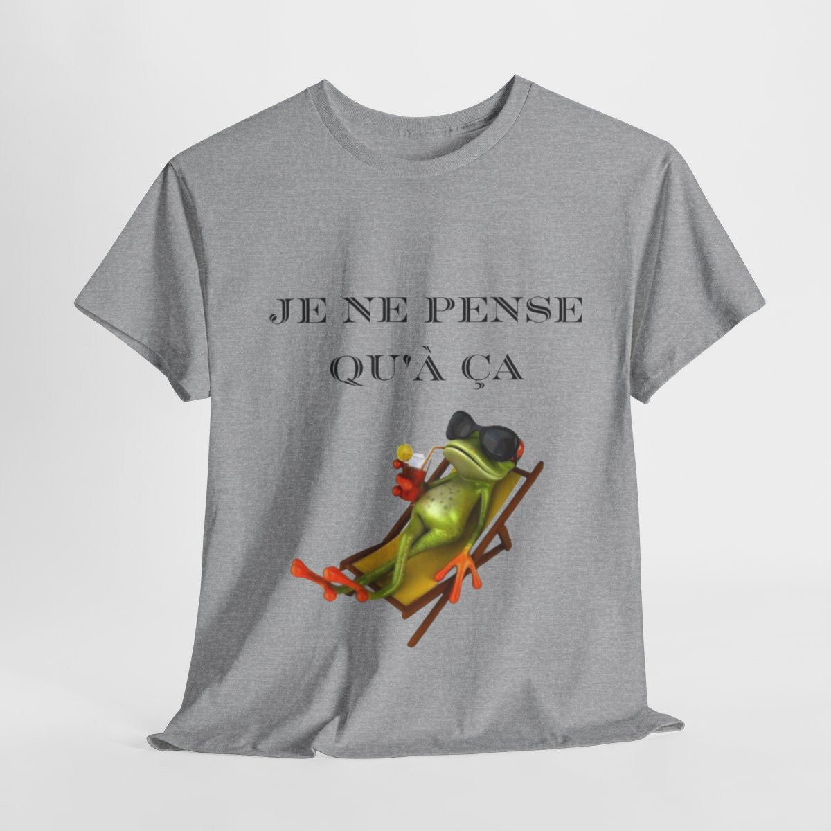 Tee shirt Unisex Je ne pense qu'à ça grenouille idée cadeau humour drôle amusant Homme/Femme