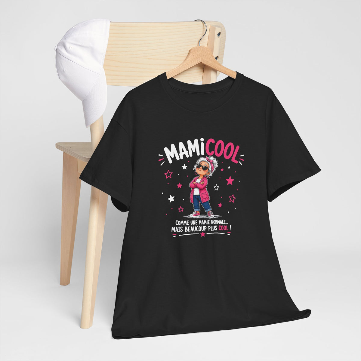 Tee Shirt Mamie Femme – MamiCool Comme une Mamie Normale Mais Beaucoup Plus Cool – T-Shirt Humour Grand-Mère Cadeau Original