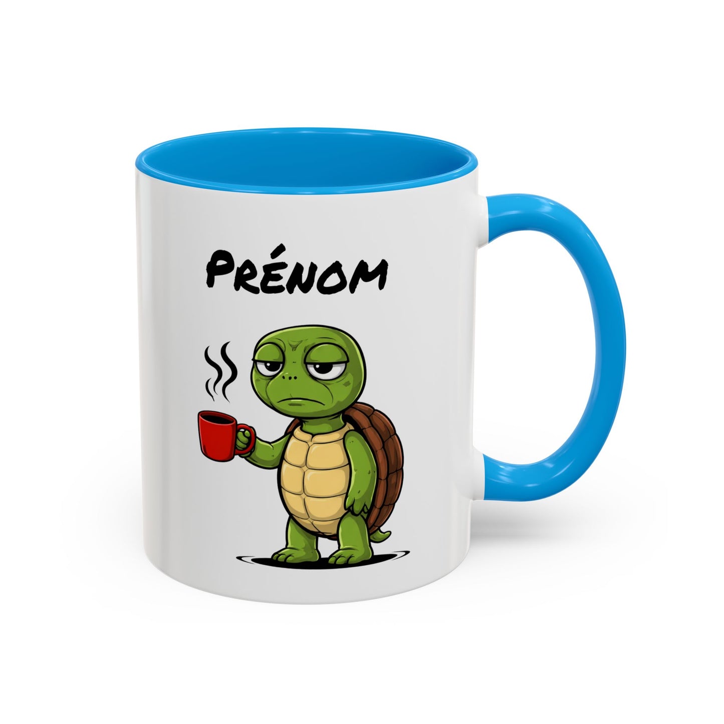 Mug Tortue Fatiguée Personnalisable 325ml – Tasse Café Humour Animal Mignon Drôle Réveil Difficile