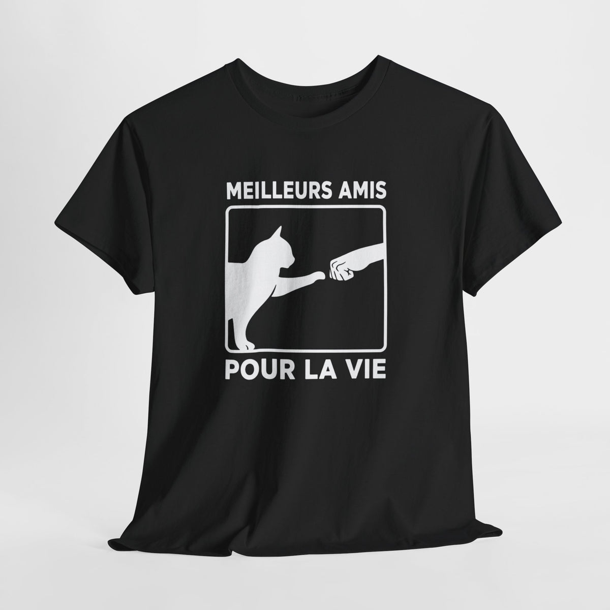 Tee Shirt Chat Homme Femme – Amitié Homme Chat – Idée Cadeau Amoureux des Chats Propriétaire de Félin