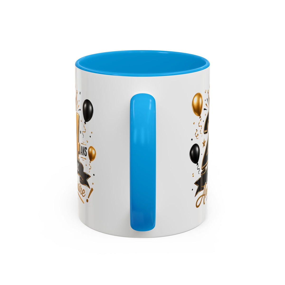 Mug Joyeux 24 Ans – Tasse Anniversaire 24 Ans – Cadeau Original pour Femme Homme – Idée Cadeau 24e Anniversaire Noir Bleu Rouge
