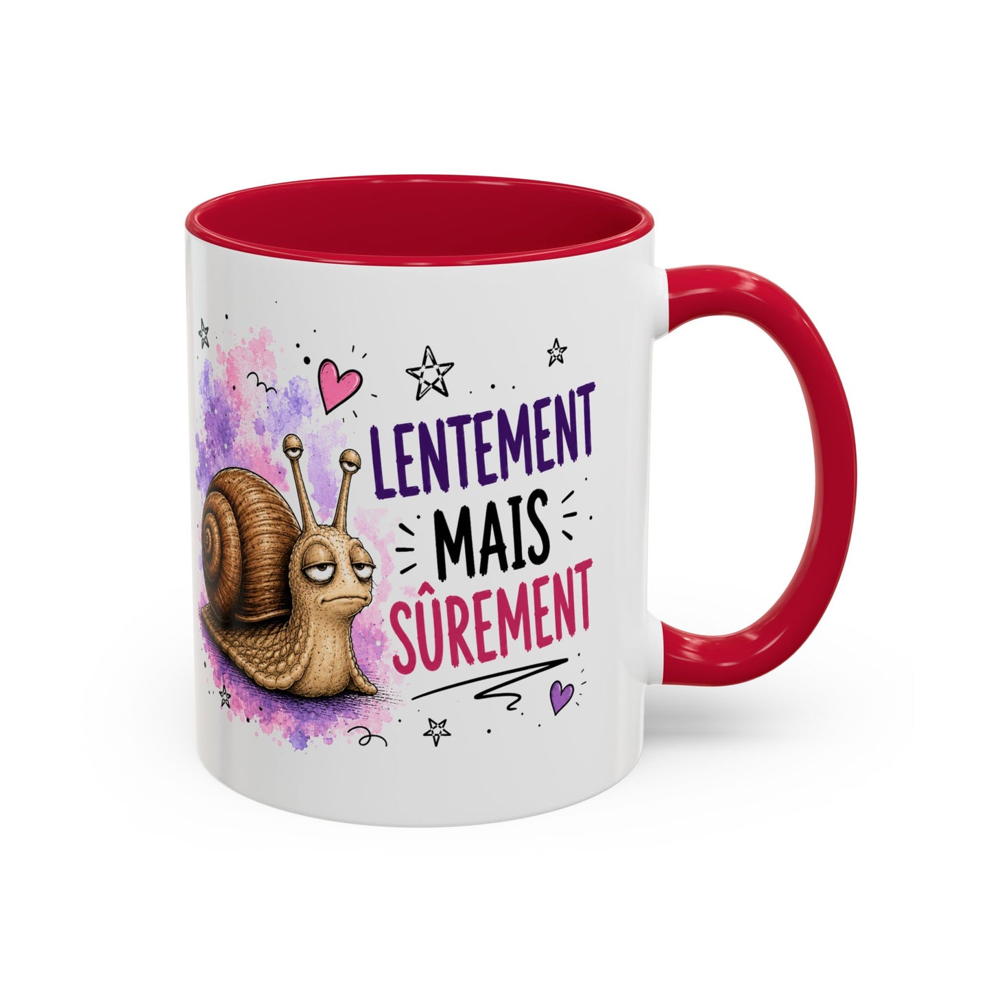 Tasse Escargot Drôle Homme Femme – Mug Lentement Mais Sûrement – Cadeau Humour Motivation 325 ml