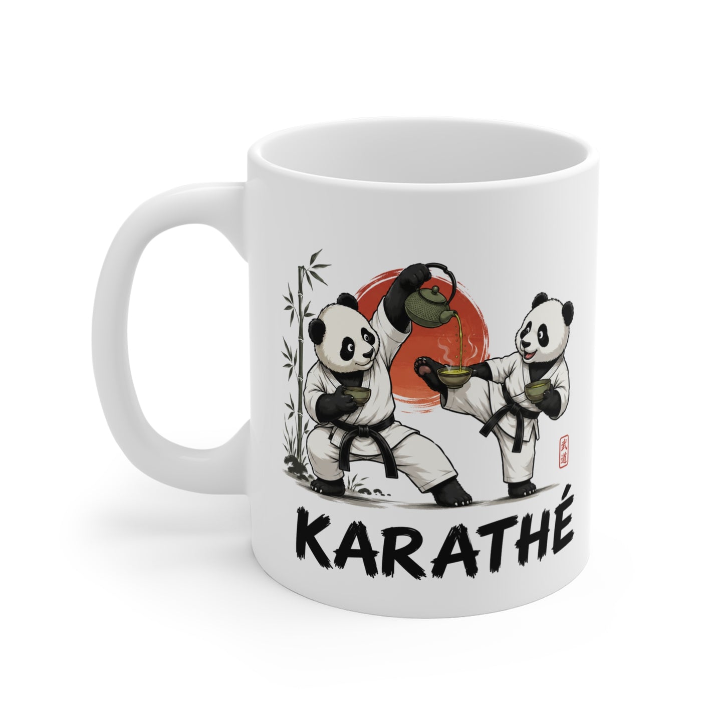 Mug Panda Karaté – Tasse Arts Martiaux Pandas et Thé Japonais – Cadeau Original Karatéka Homme et Femme