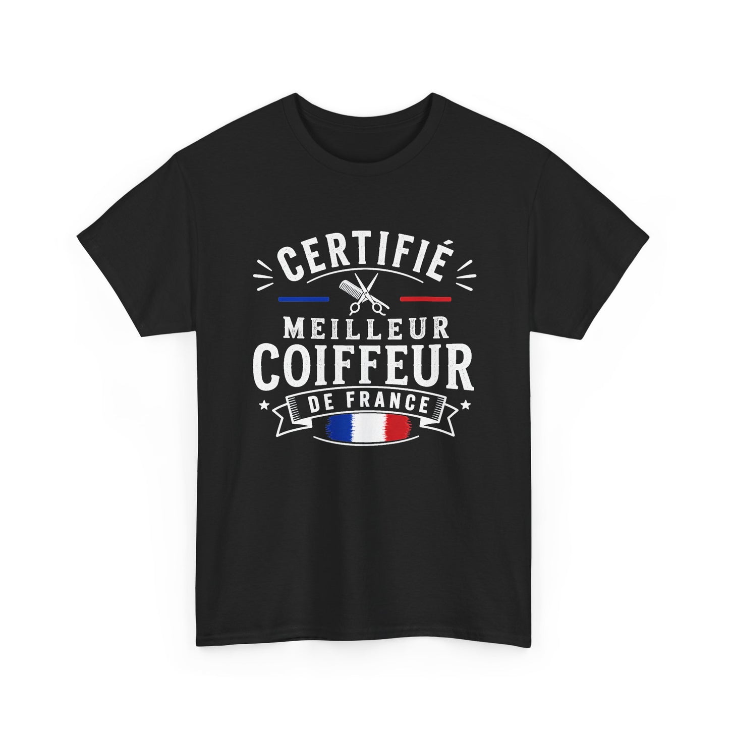 Tee Shirt Homme Coiffeur Cadeau Métier Coiffure Professionnel Salon Barbier Ciseaux France