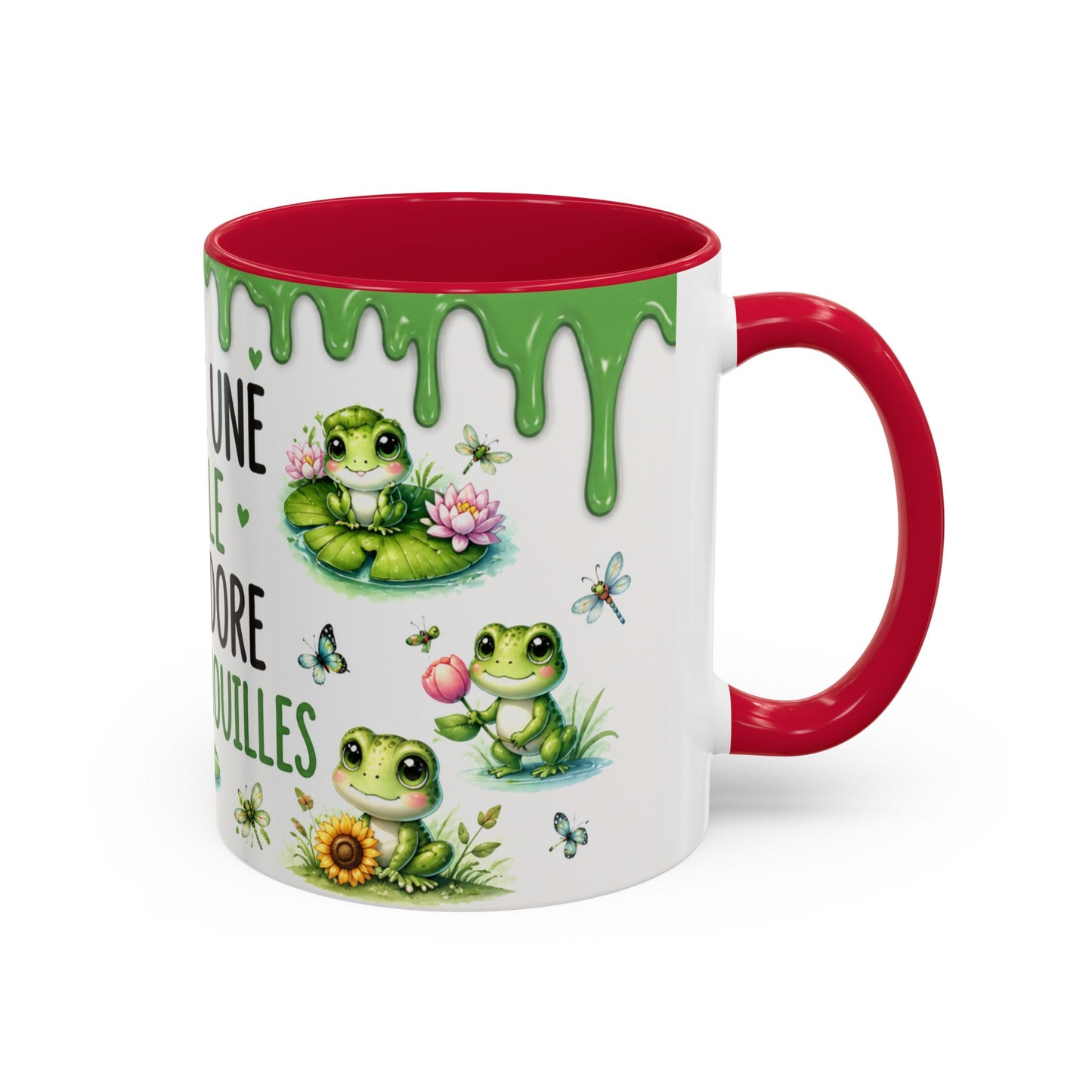 Tasse Humour Grenouille – Mug Juste Une Fille Qui Adore Les Grenouilles – Design Kawaii et Nature – Céramique 325ml