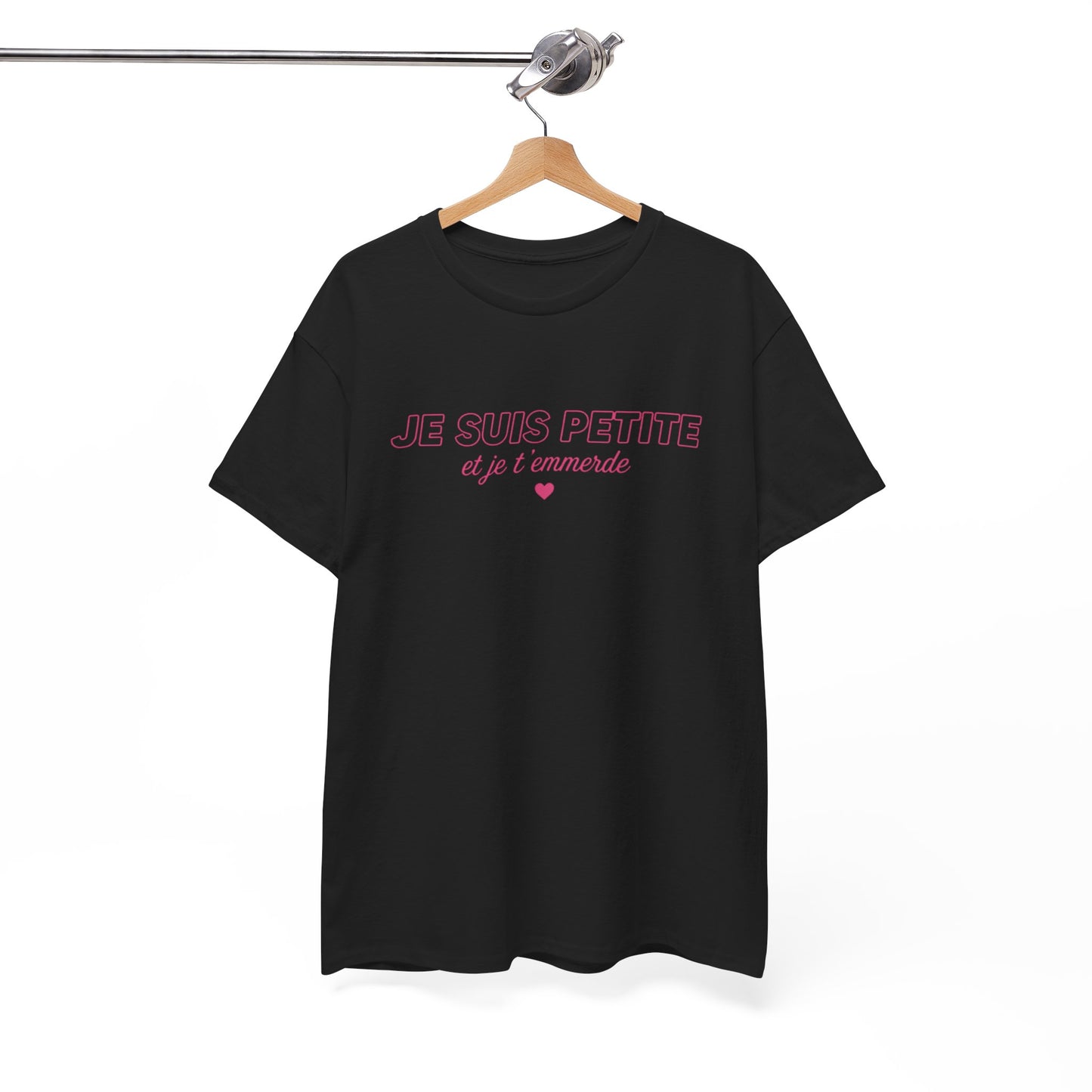 T-Shirt Femme Humour Petite Mais Caractère – Tee Shirt Drôle Girl Power – Cadeau Femme Original
