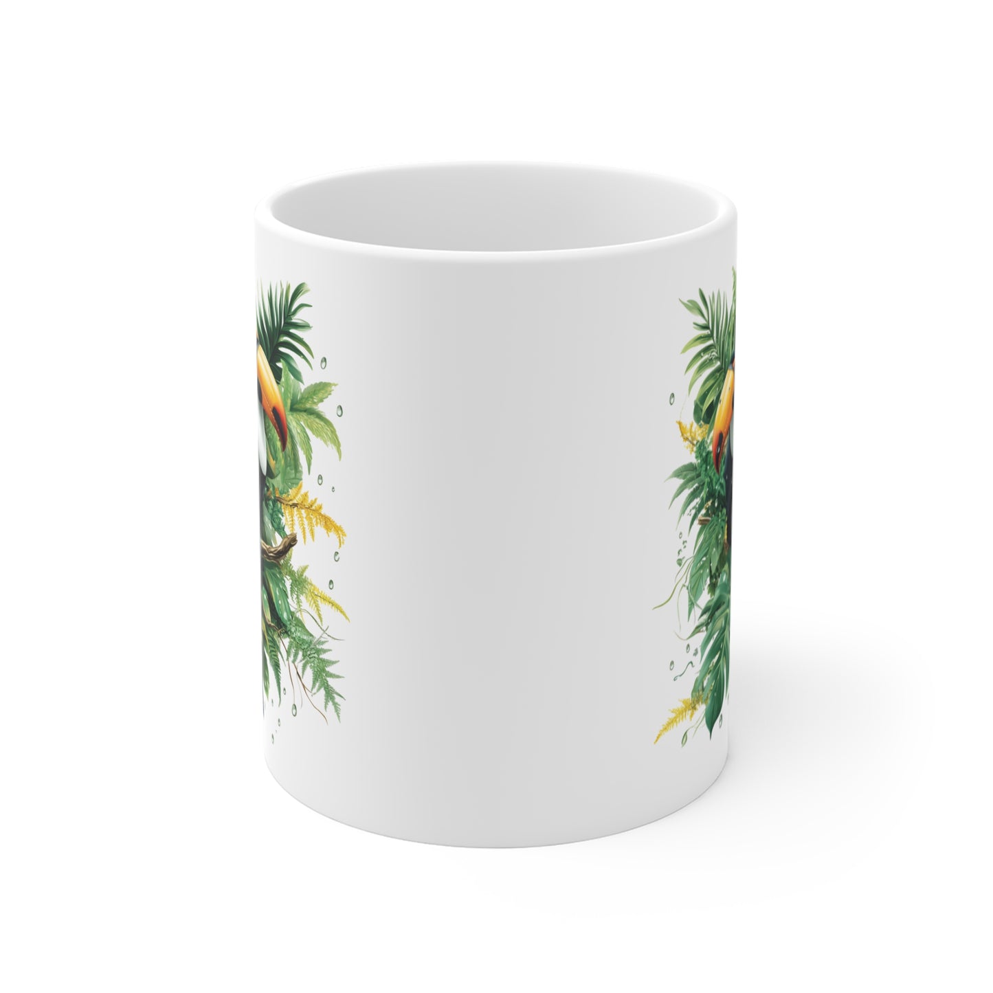 Tasse Toucans de la Jungle – Mug Céramique 325 ml – Design Tropical Exotique et Artistique