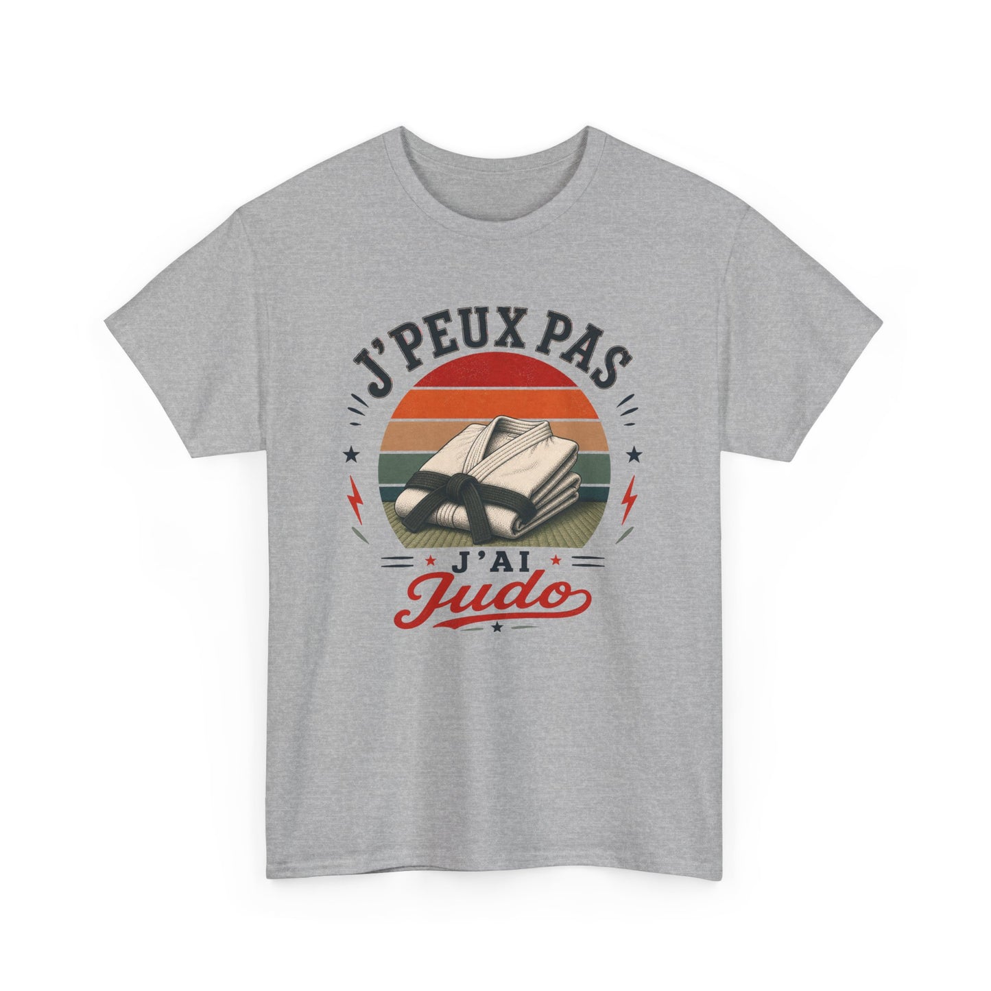 T-Shirt J’Peux Pas J’Ai Judo – Tee Shirt Judoka Vintage – Cadeau Arts Martiaux Dojo Ceinture Blanche Homme Femme