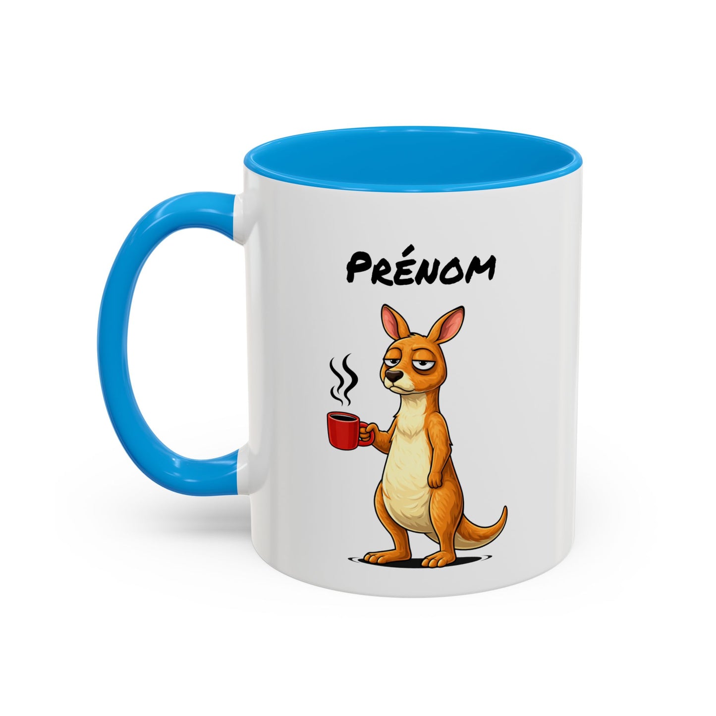 Mug Kangourou Personnalisable 325ml – Tasse Café Humour Fatigue Matin Drôle Cadeau