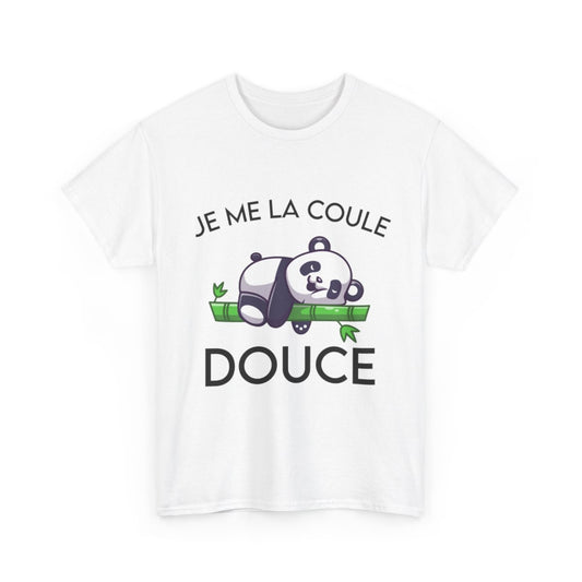 Tee shirt Unisex Je me la coule douce panda idée cadeau humour drôle amusant Homme/Femme