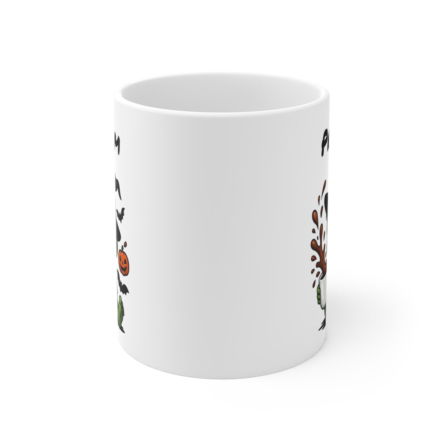 Tasse Personnalisable Zombie Enfant Sorcier Halloween – Mug Prénom Citrouille Mignon 325ml – Cadeau Original Café