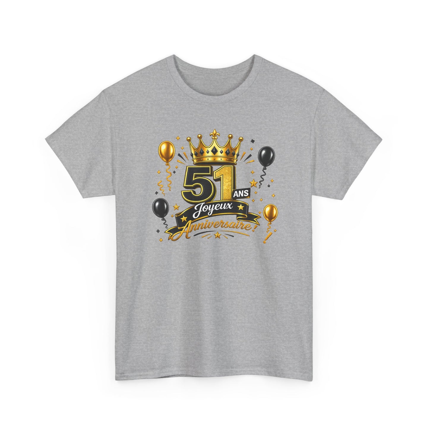 Tee Shirt Anniversaire 51 Ans Homme et Femme – Joyeux Anniversaire – Cadeau 51 Ans