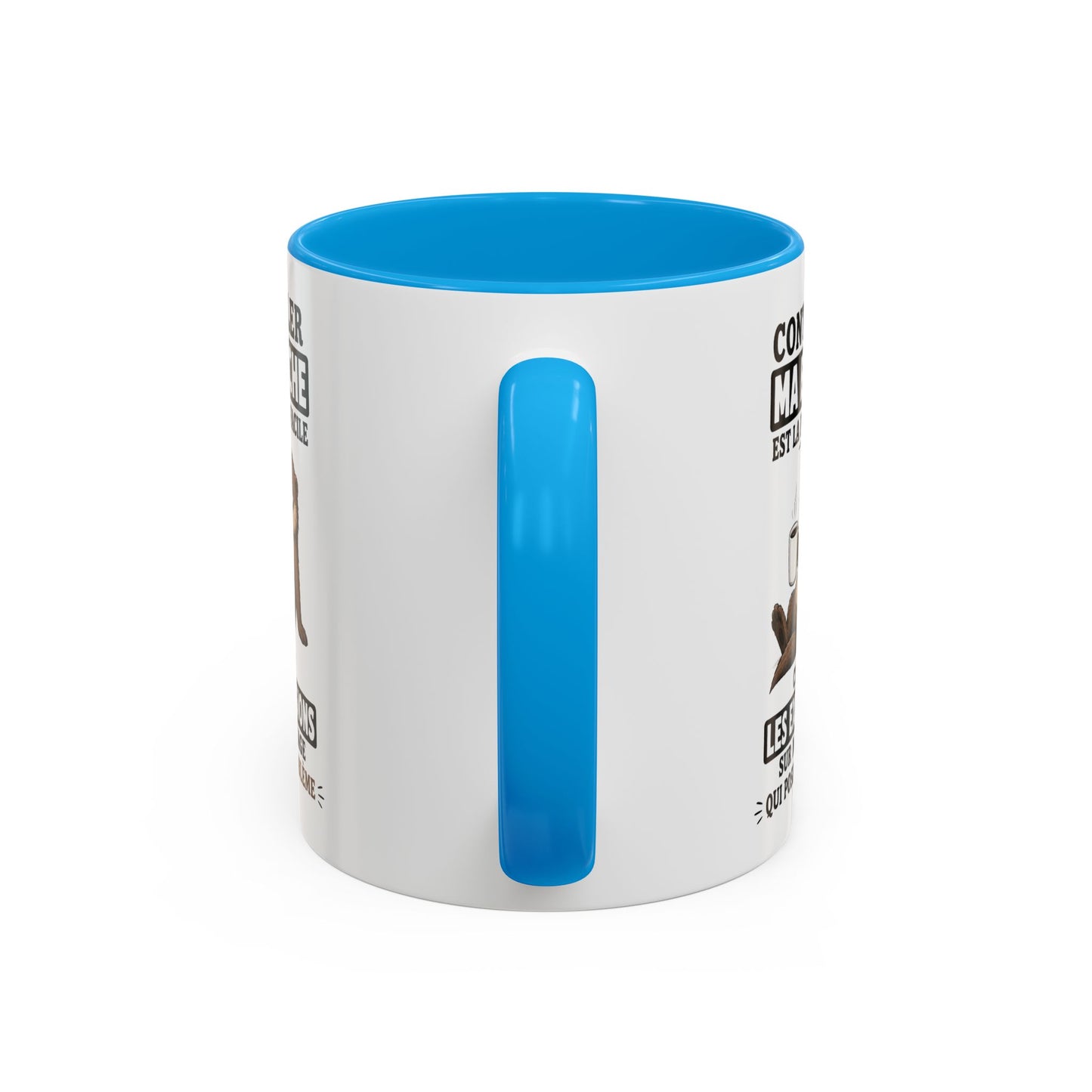 Mug Humoristique – Tasse Loutre Blasée – Cadeau Original Homme et Femme, Collègue, Ami, Famille – 325 ml Noir Bleu Rouge