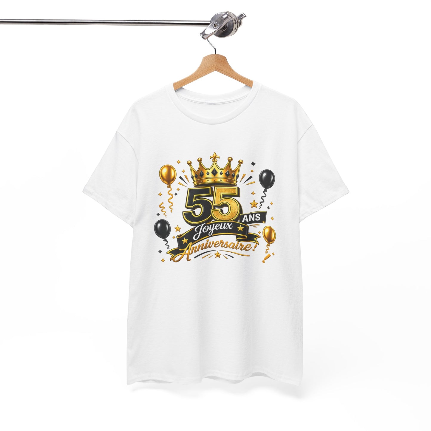 Tee Shirt Anniversaire 55 Ans Homme et Femme – Joyeux Anniversaire – Cadeau 55 Ans