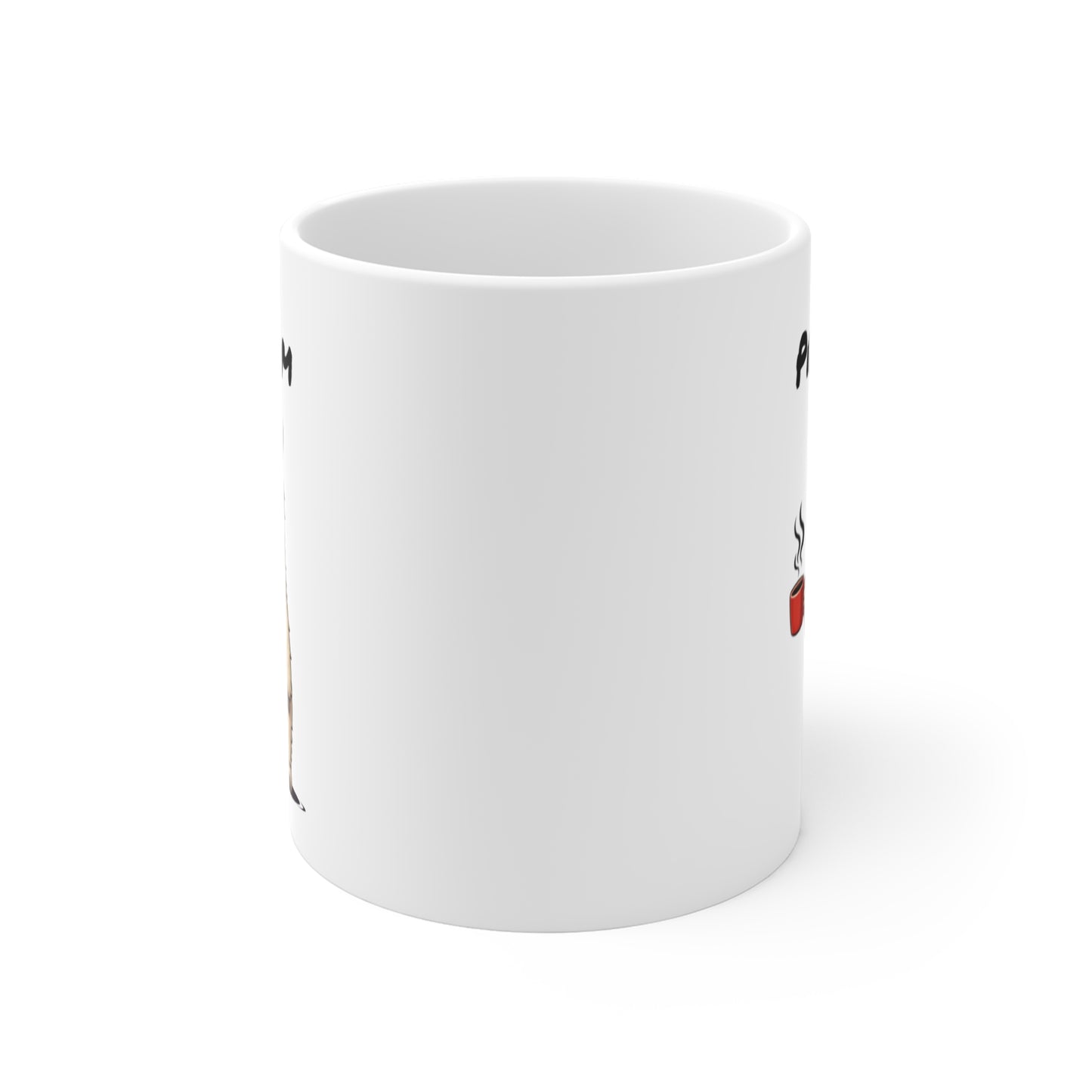 Tasse Lama avec Café – Mug Animal Drôle Fatigue – Illustration Lama Cartoon 325ml – Cadeau Original et Fun