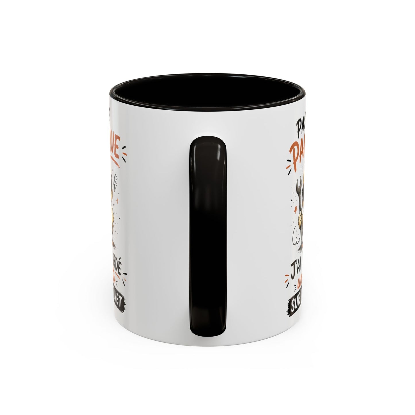 Tasse Humoristique Bricolage – Pas de Panique J’ai Regardé un Tuto sur Internet – Mug Canard Drôle 325ml