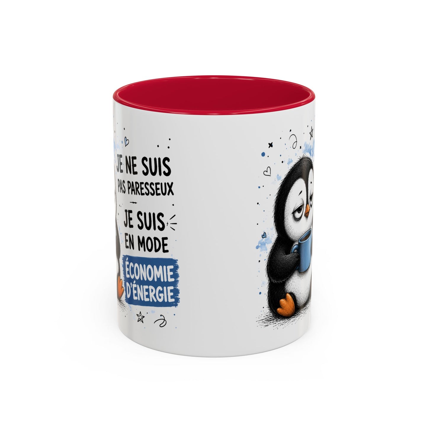 Tasse Pingouin Drôle Homme Femme – Mug Je Ne Suis Pas Paresseux Je Suis en Mode Économie d'Énergie – Cadeau Humour Café 325 ml