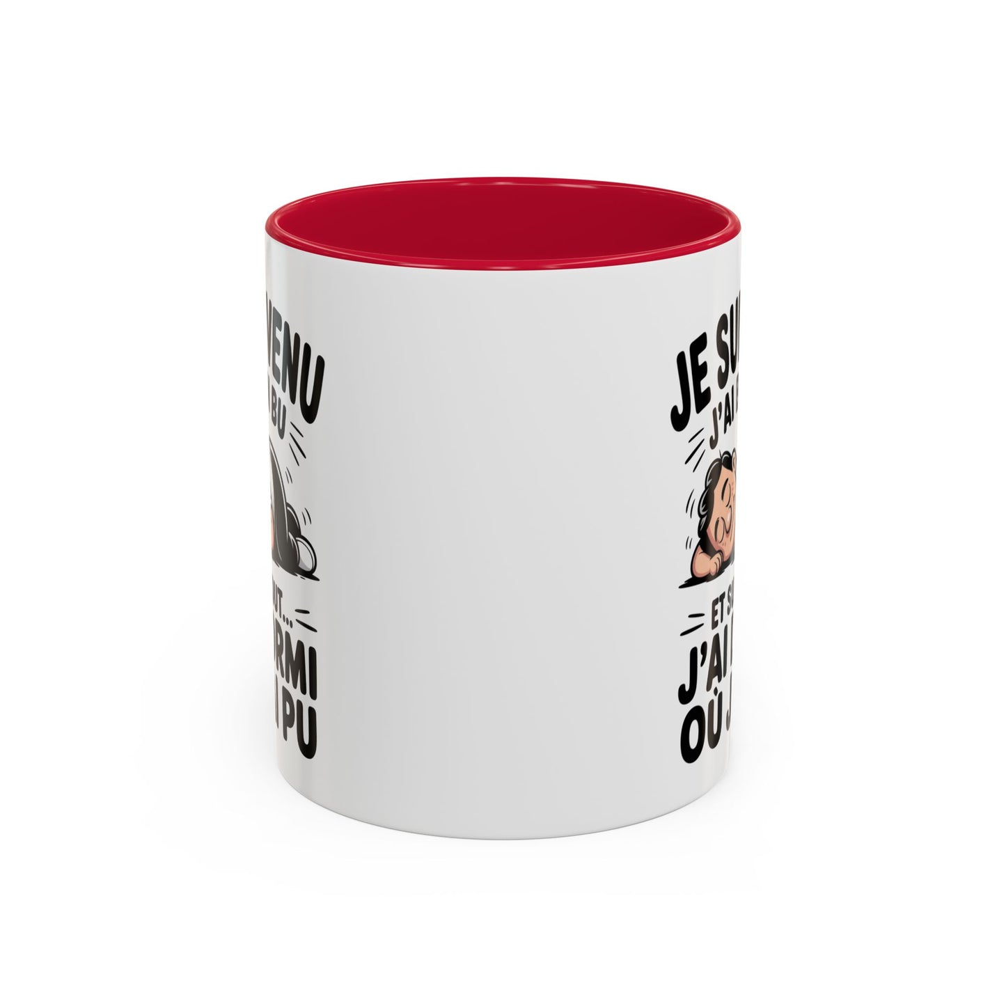 Mug Citation Humoristique – Tasse Humour Dormir Fainéant Fun – Cadeau Original Drôle – Céramique 325ml Noir Bleu Rouge