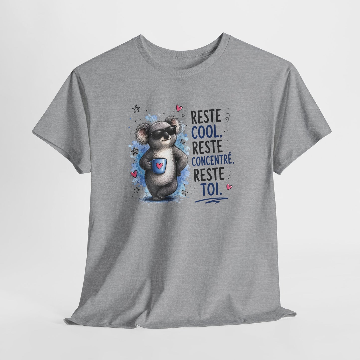Tee-Shirt Humour Homme et Femme – Koala Drôle avec Lunettes – Idée Cadeau Original Cool Zen Positif Anniversaire