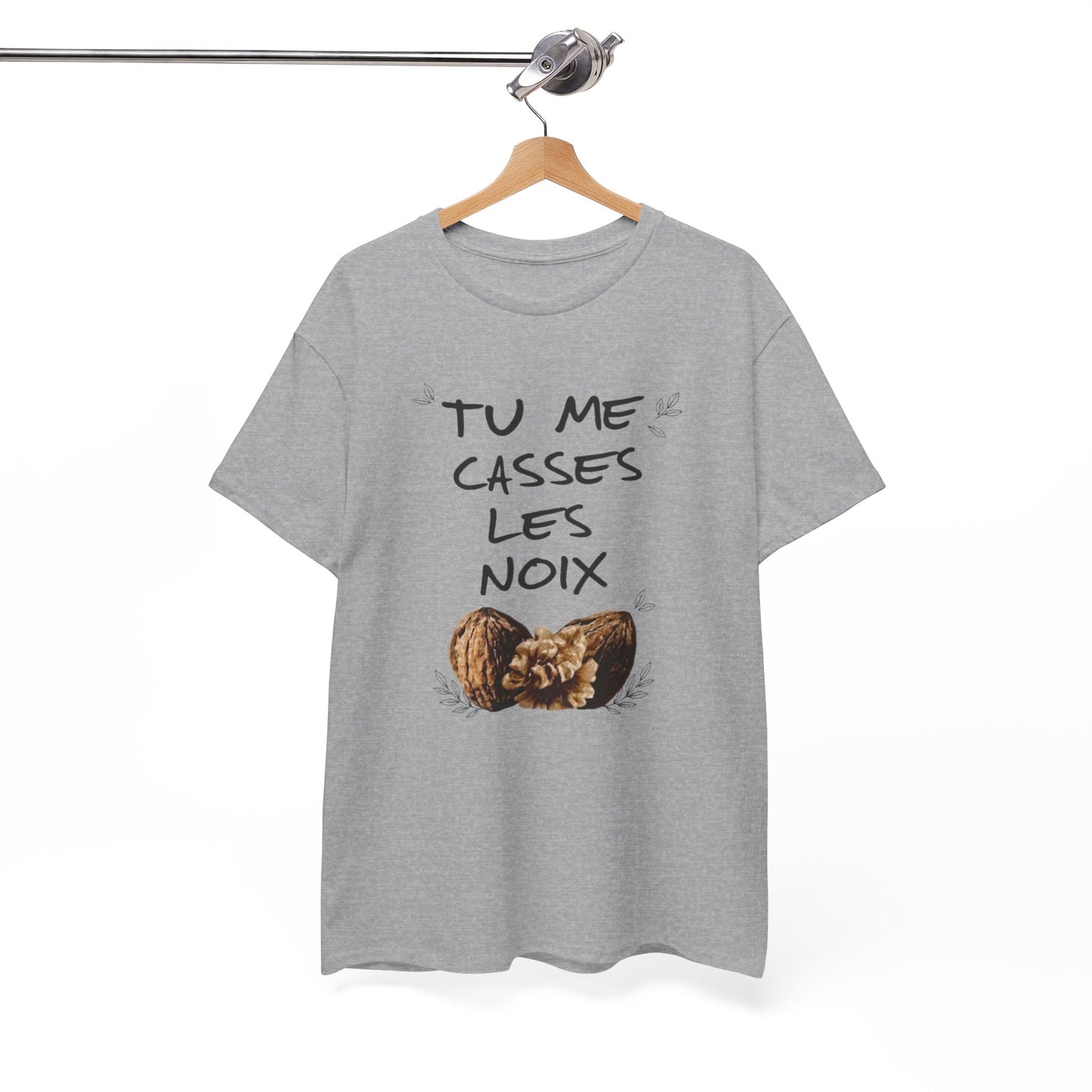 T-Shirt Humour Jeu de Mots Noix – Tee Shirt Adulte Blague Drôle – Cadeau Humoristique Homme Femme