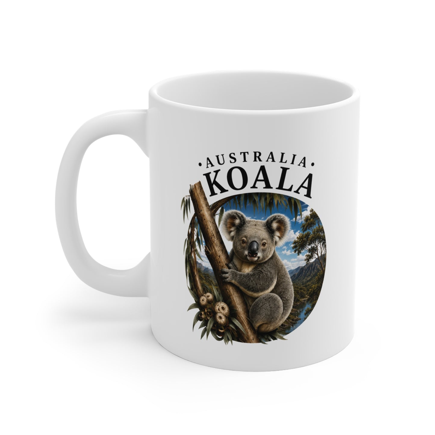 Mug Koala Australie – Tasse Animal Eucalyptus Paysage Nature – Cadeau Original Amoureux des Koalas Homme et Femme