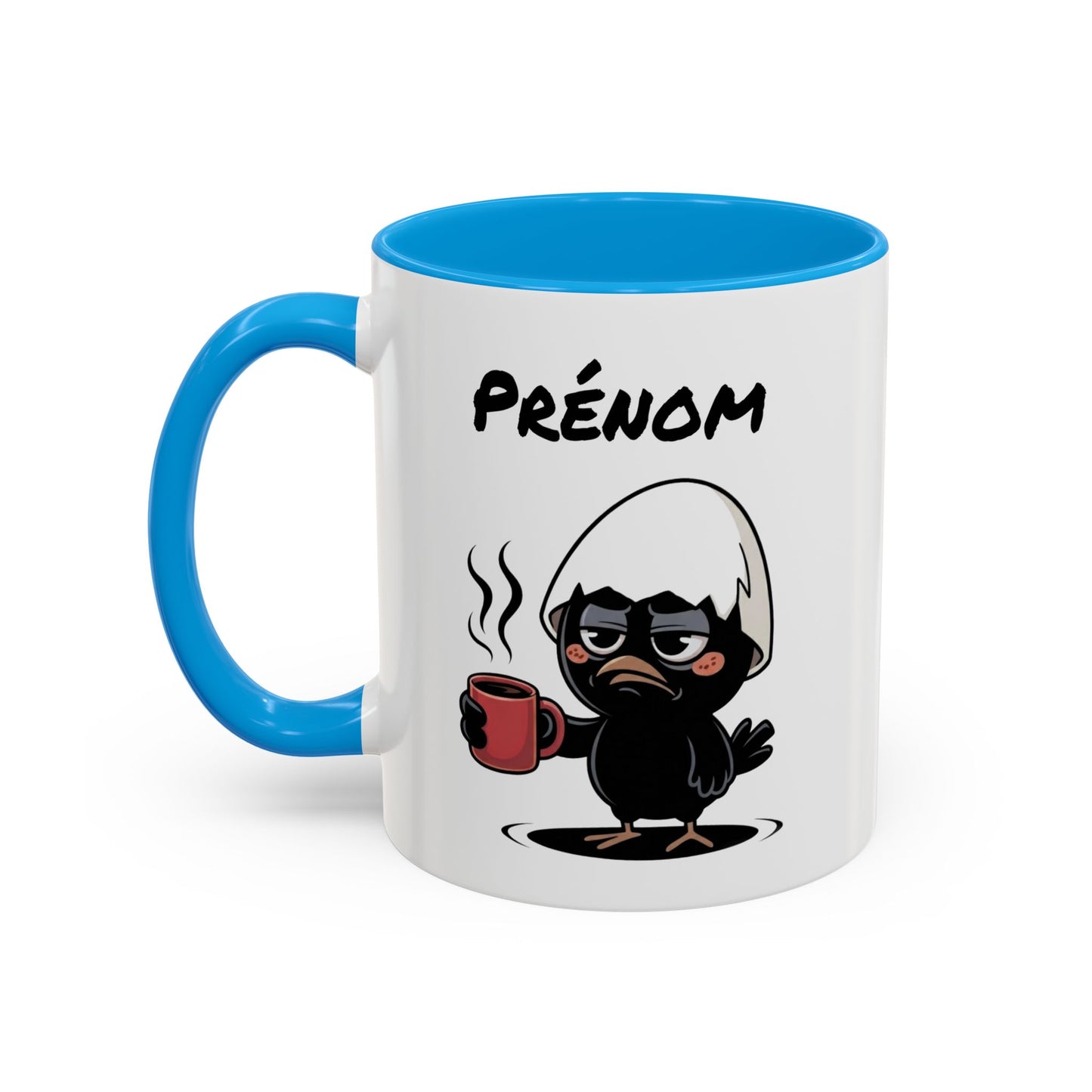 Tasse Calimero Café Personnalisable 325ml – Mug Céramique Humour Réveil Matin Prénom Cadeau Original