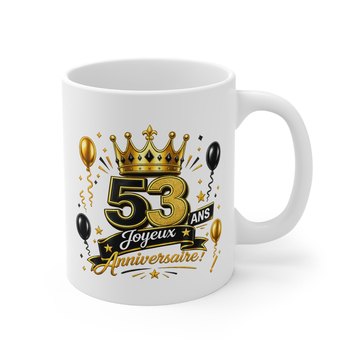 Mug Joyeux 53 Ans – Tasse Anniversaire 53 Ans – Cadeau Original pour Femme Homme – Idée Cadeau 53e Anniversaire