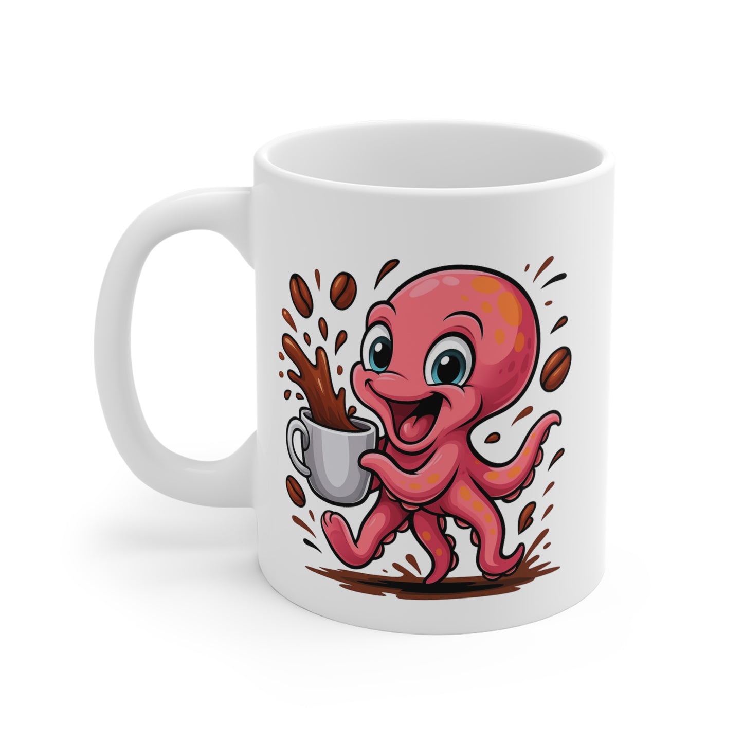 Mug Pieuvre Café – Tasse Céramique 325ml – Design Cartoon Mignon – Cadeau Original Amateur de Café