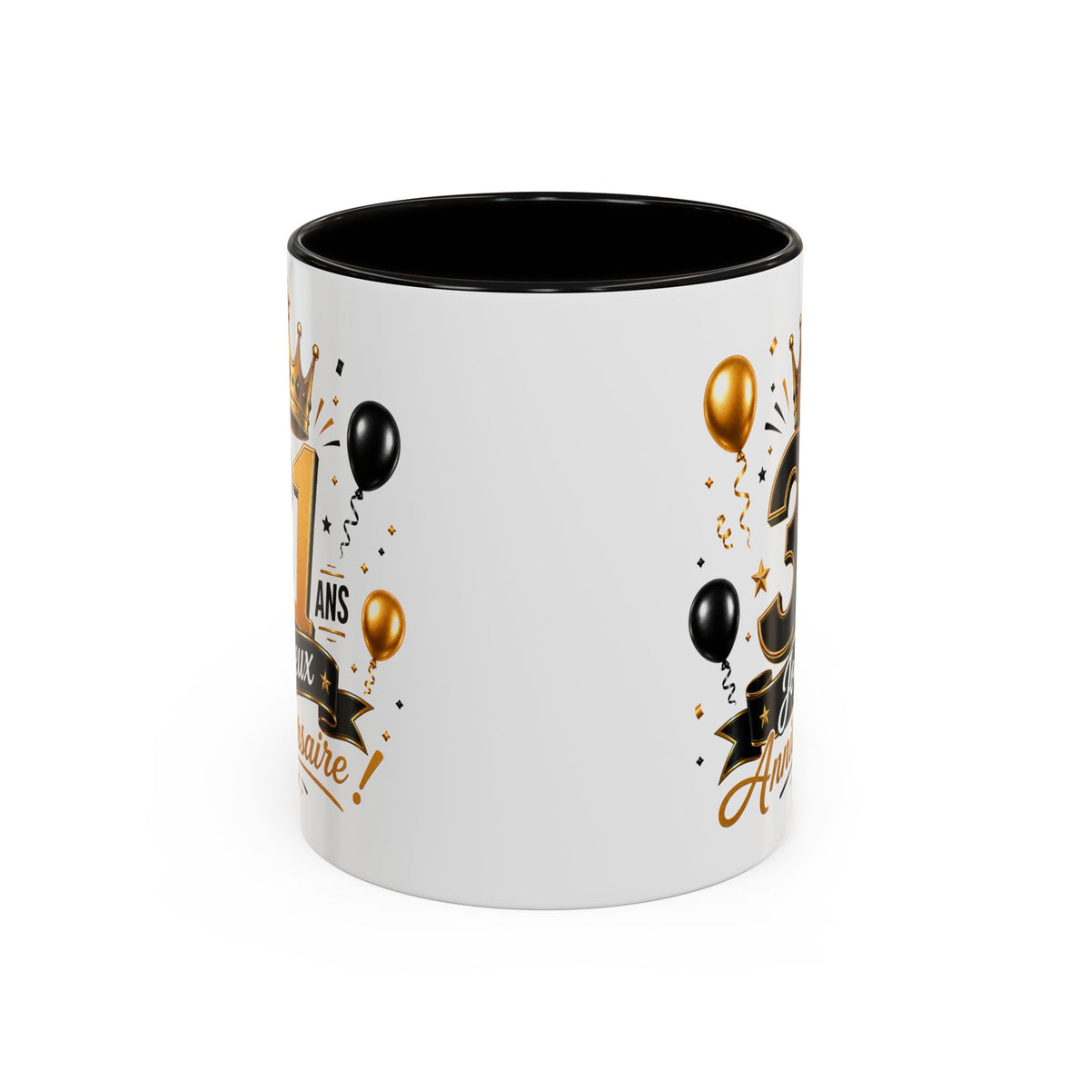 Mug Joyeux 31 Ans – Tasse Anniversaire 31 Ans – Cadeau Original pour Femme Homme – Idée Cadeau 31e Anniversaire Noir Bleu Rouge