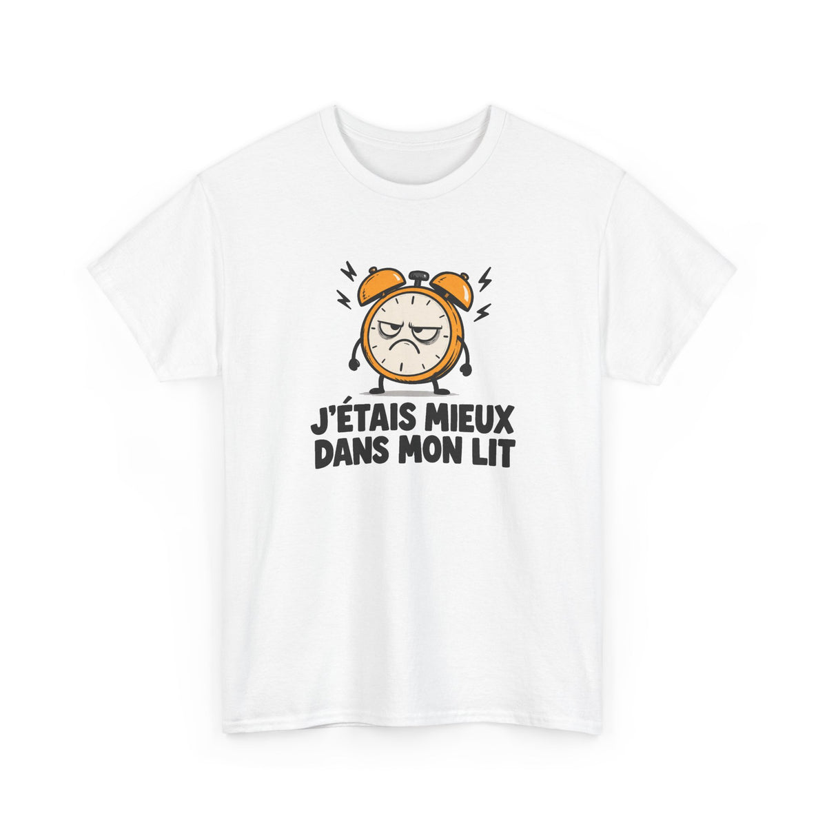 Tee Shirt J’étais Mieux Dans Mon Lit Homme Femme – T-Shirt Humour Réveil Sommeil Fatigue – Cadeau Drôle