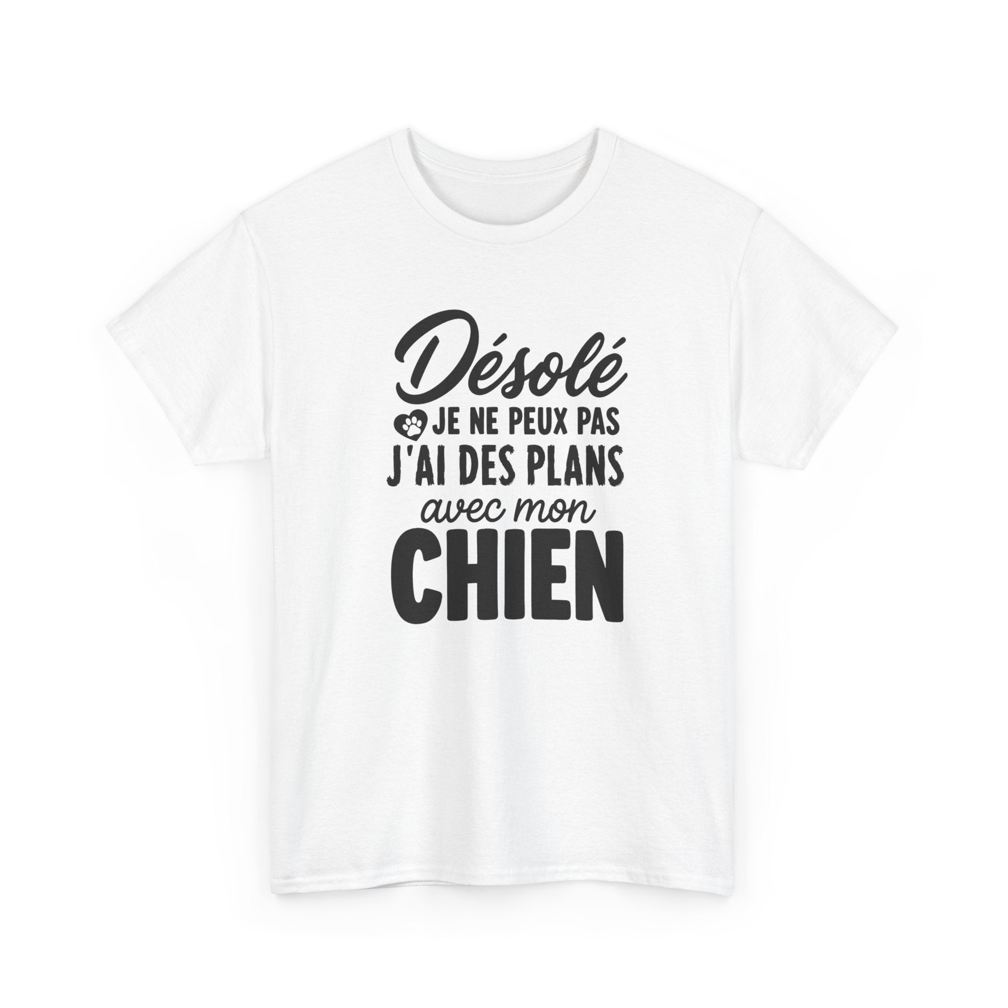 T-Shirt Chien Homme et Femme – Cadeau Amoureux des Chiens – Humour Propriétaire Maître Maîtresse – Passion Animaux Compagnon Canin