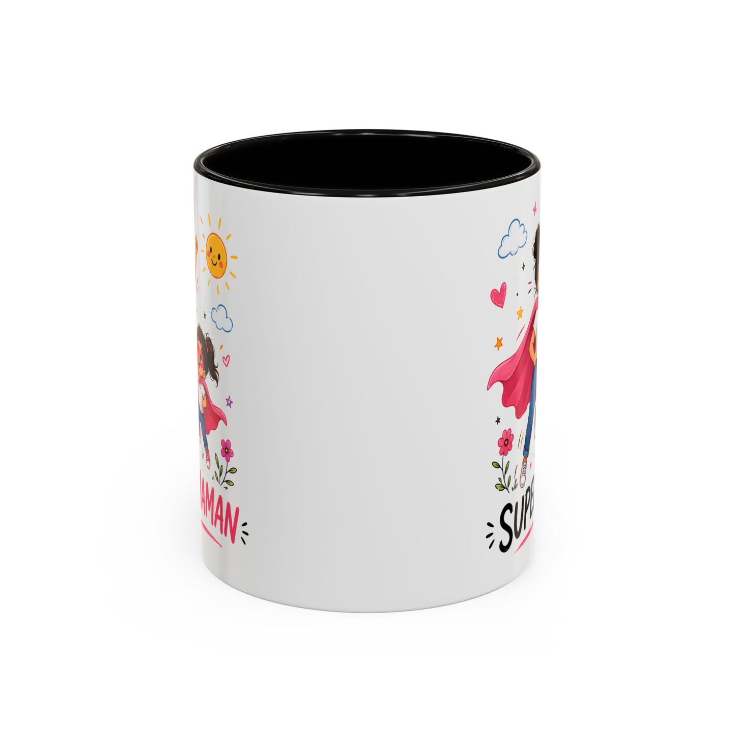 Tasse Super Maman Héroïne – Mug Mère Fille Super Héros Rose – Cadeau Fête Des Mères Femme 325ml