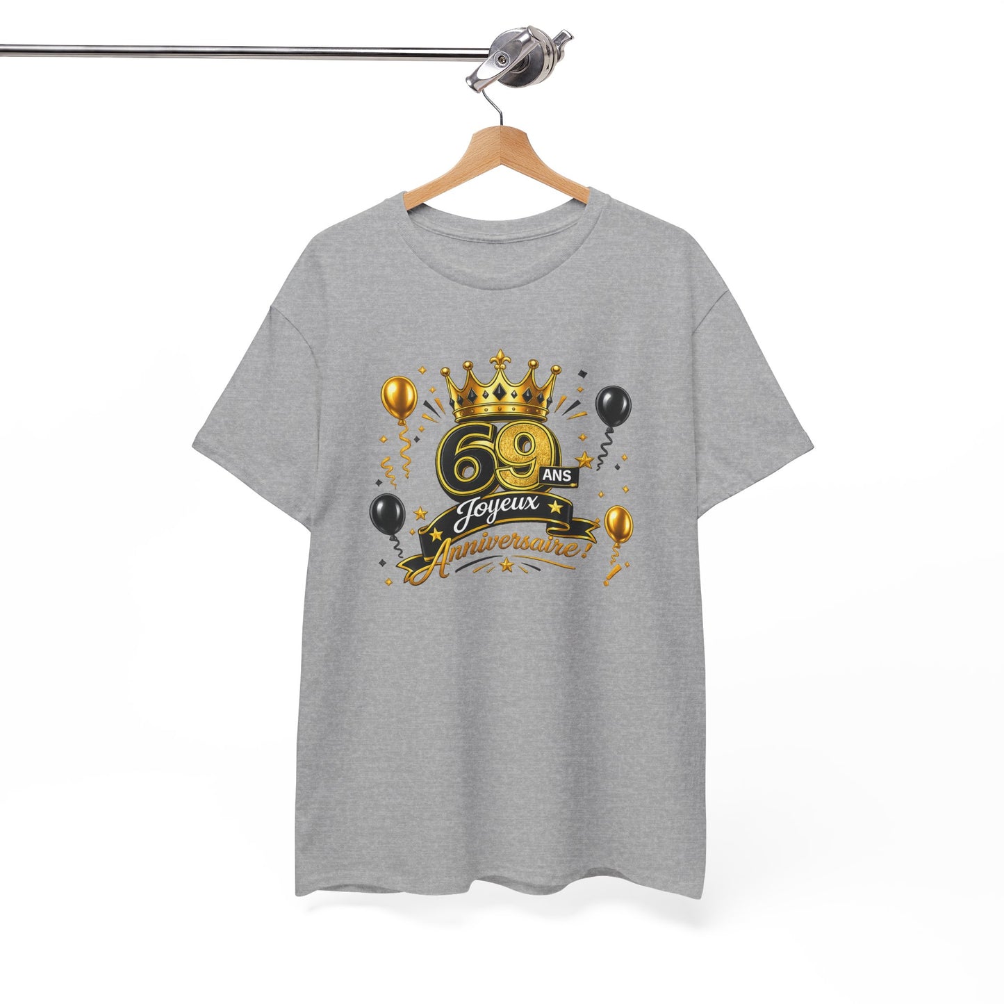 Tee Shirt Anniversaire 69 Ans Homme et Femme – Joyeux Anniversaire – Cadeau 69 Ans