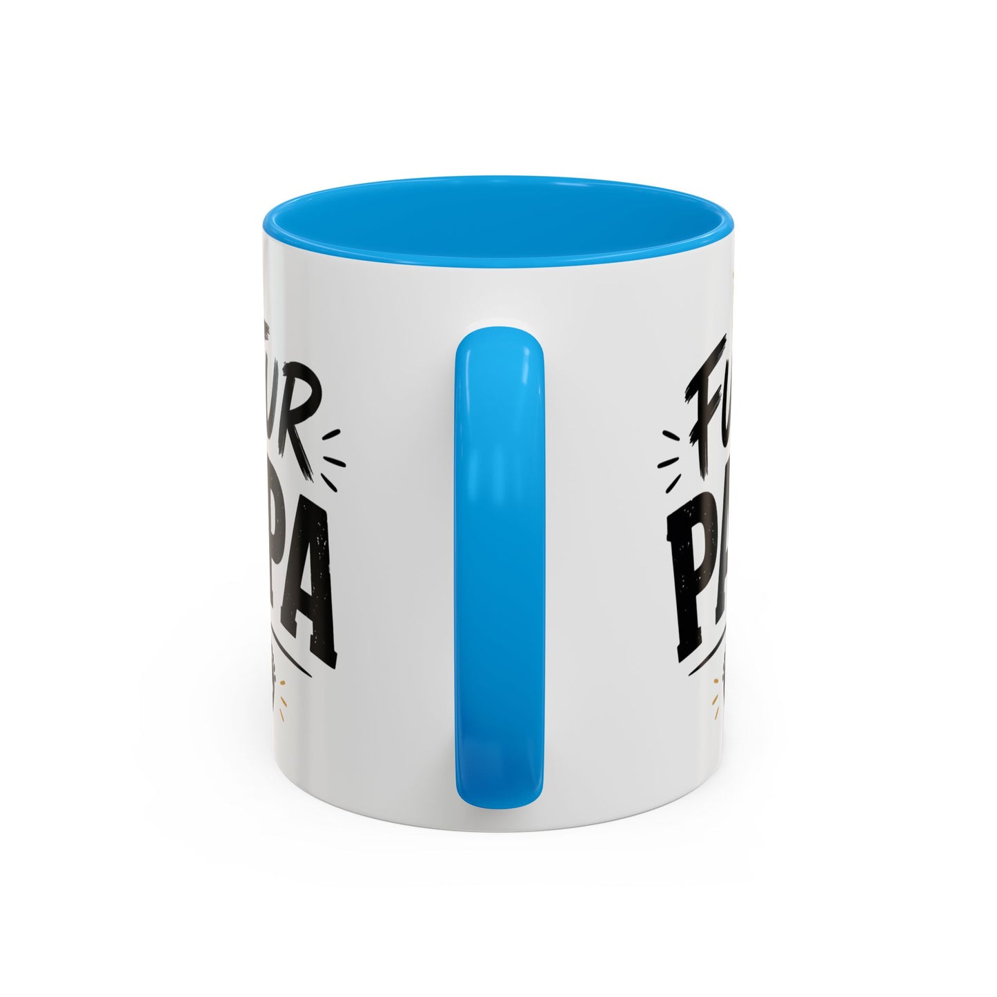 Mug Futur Papa – Tasse Grossesse avec Couronne et Pieds Bébé – Cadeau Future Papa Annonce Grossesse – Céramique 325ml Noir Bleu Rouge