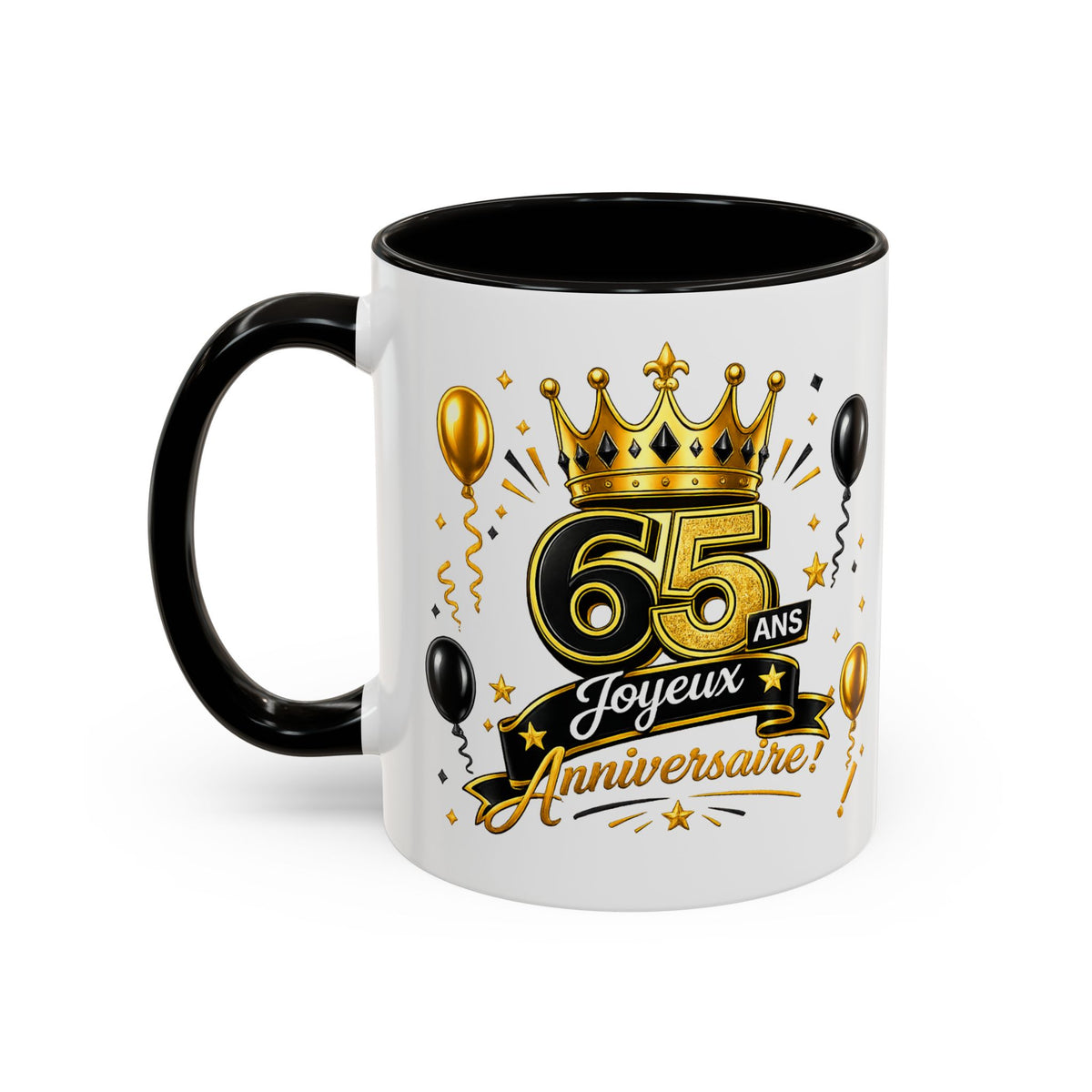 Mug Joyeux 65 Ans – Tasse Anniversaire 65 Ans – Cadeau Original pour Femme Homme – Idée Cadeau 65e Anniversaire
