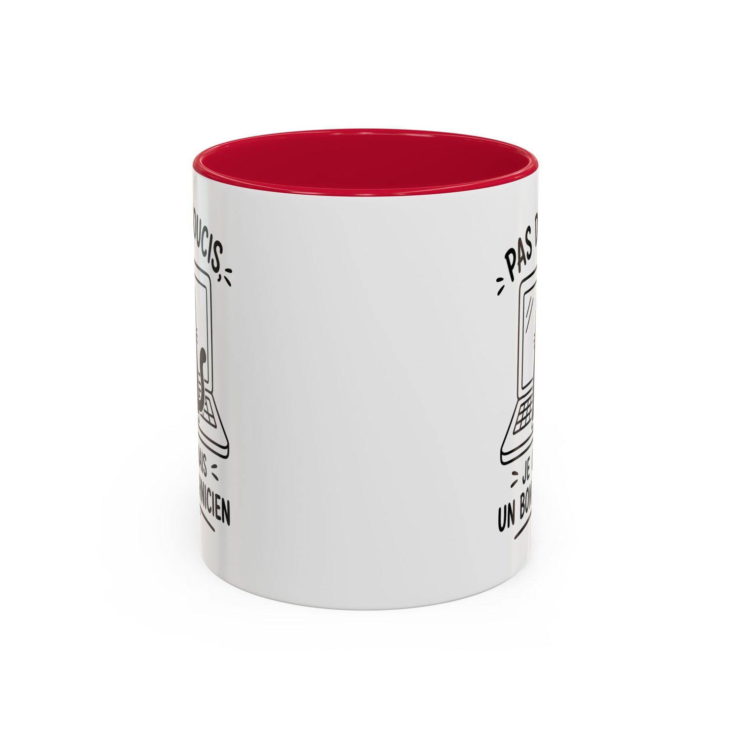 Tasse Humour Informatique Homme et Femme – Mug Drôle Chat Ordinateur Technicien – Cadeau Original Geek Informaticien 325 ml