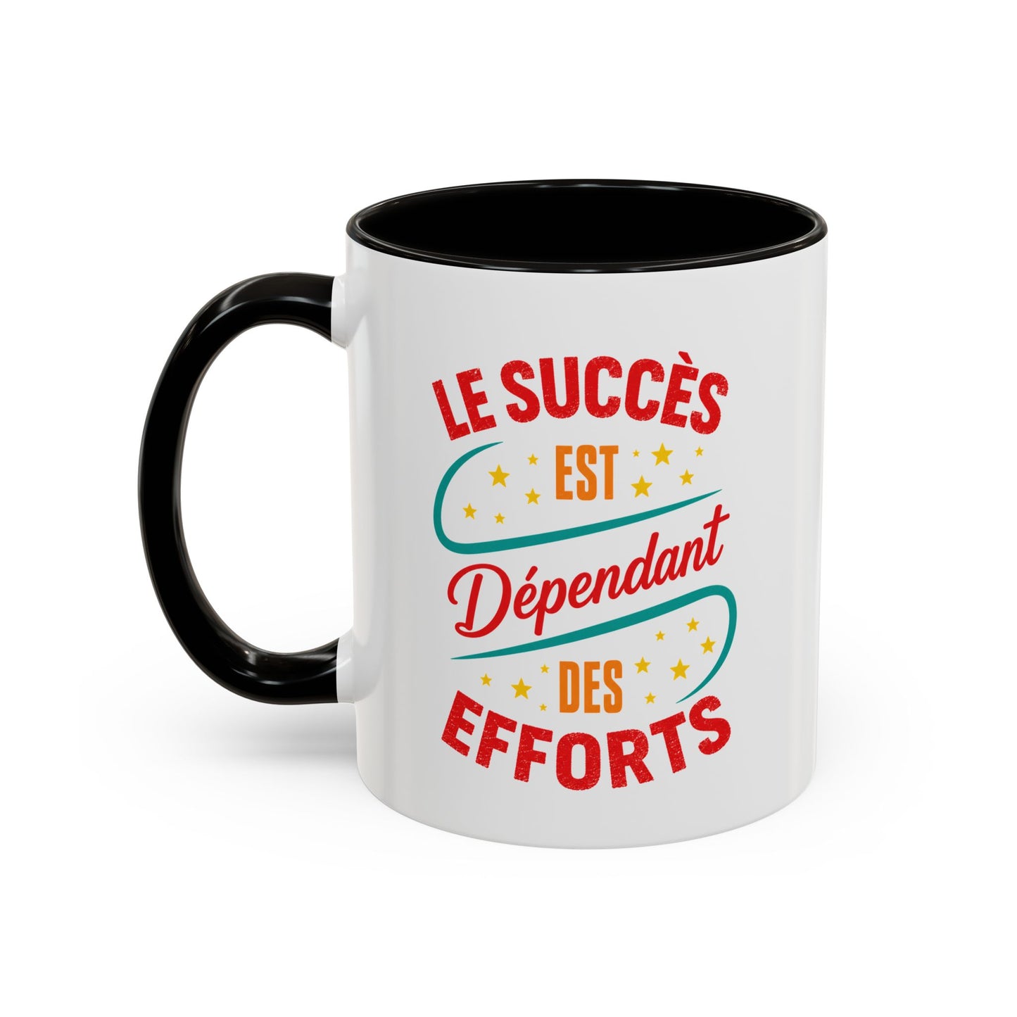 Mug Motivation Réussite – Tasse Inspirante Travail Effort Persévérance – Cadeau Motivation Homme et Femme Noir Bleu Rouge