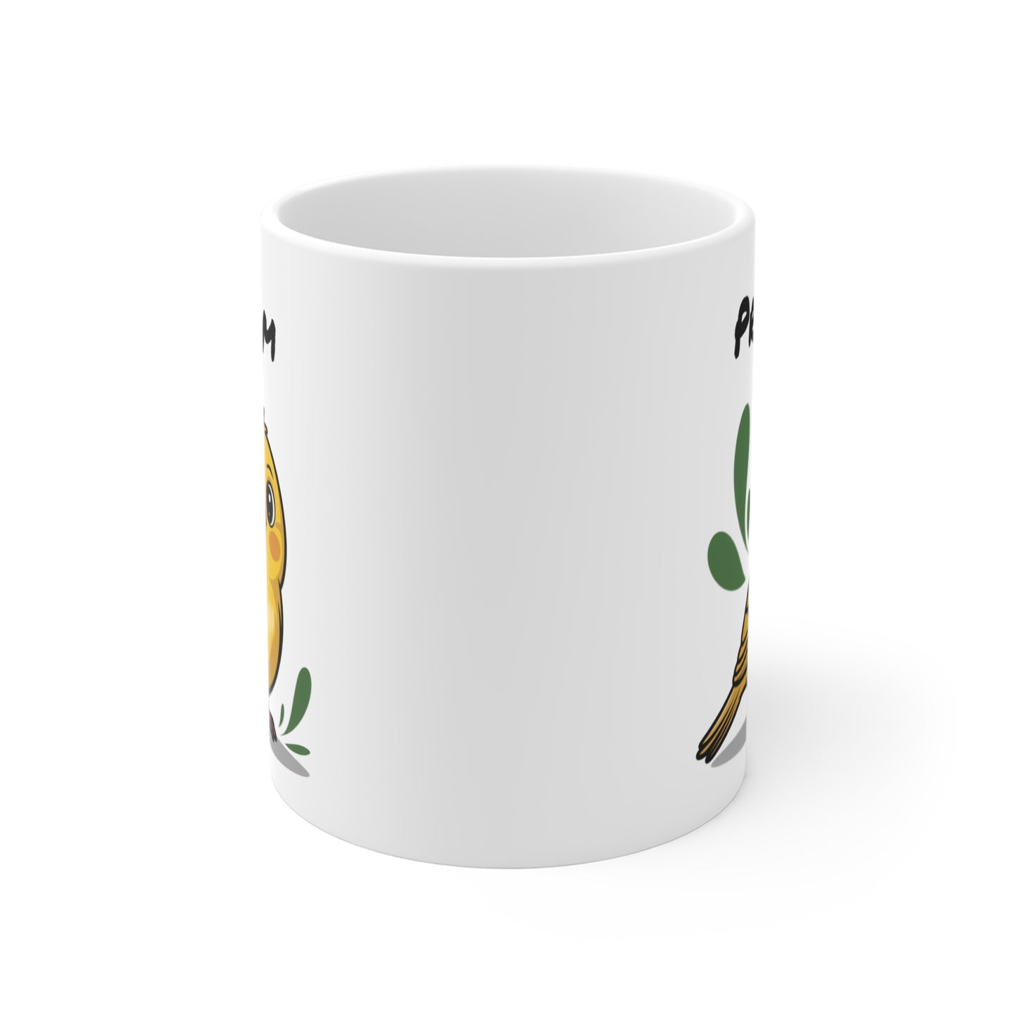 Mug Canari Jaune Personnalisable – Tasse Oiseau Mignon en Céramique 325ml avec Prénom