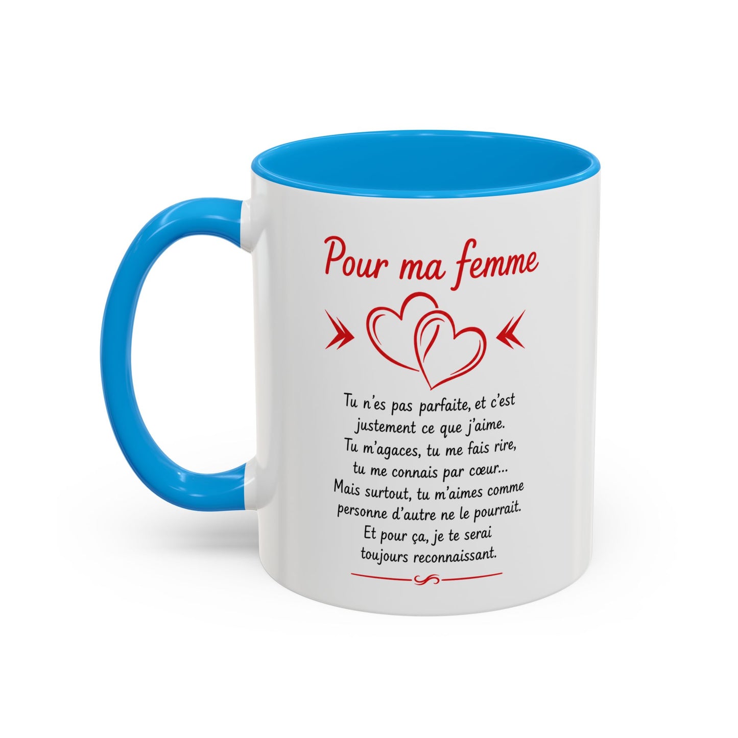 Tasse Pour Ma Femme – Mug Message d’Amour Romantique – Cadeau Femme Anniversaire Mariage Saint-Valentin 325ml