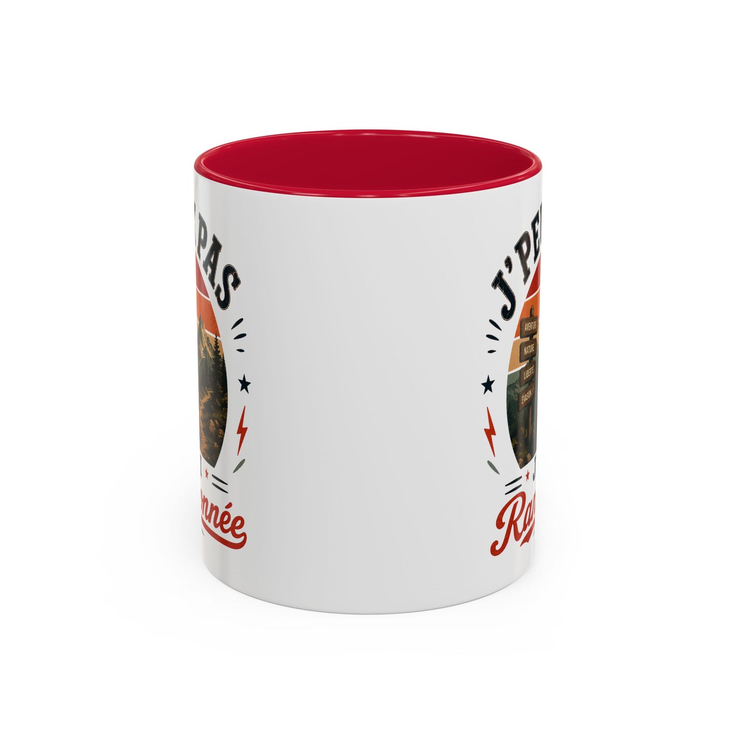 Tasse J’Peux Pas J’Ai Randonnée – Mug Humour Randonnée Vintage – Cadeau Passion Montagne Nature 325ml