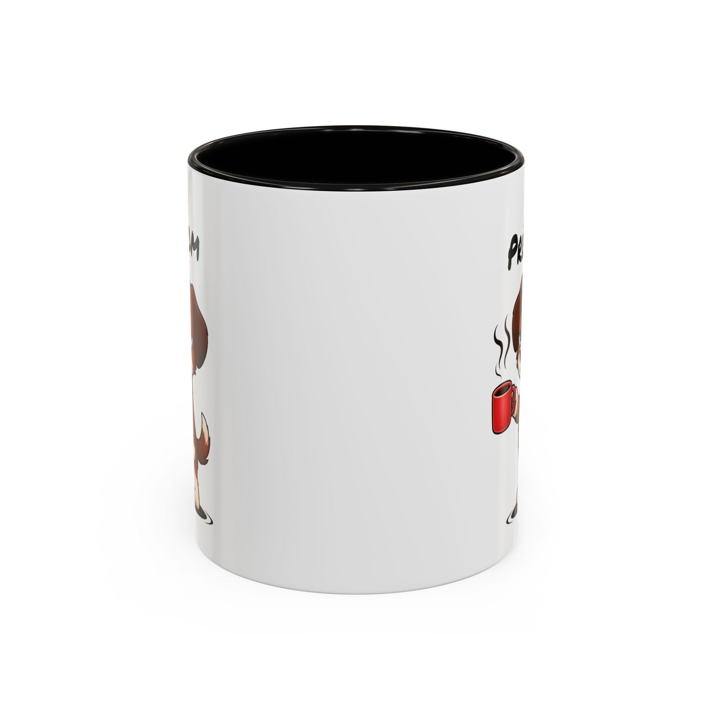Mug Chien Fatigué Personnalisable 325ml – Tasse Café Humoristique Prénom Cadeau Original Noir Bleu Rouge