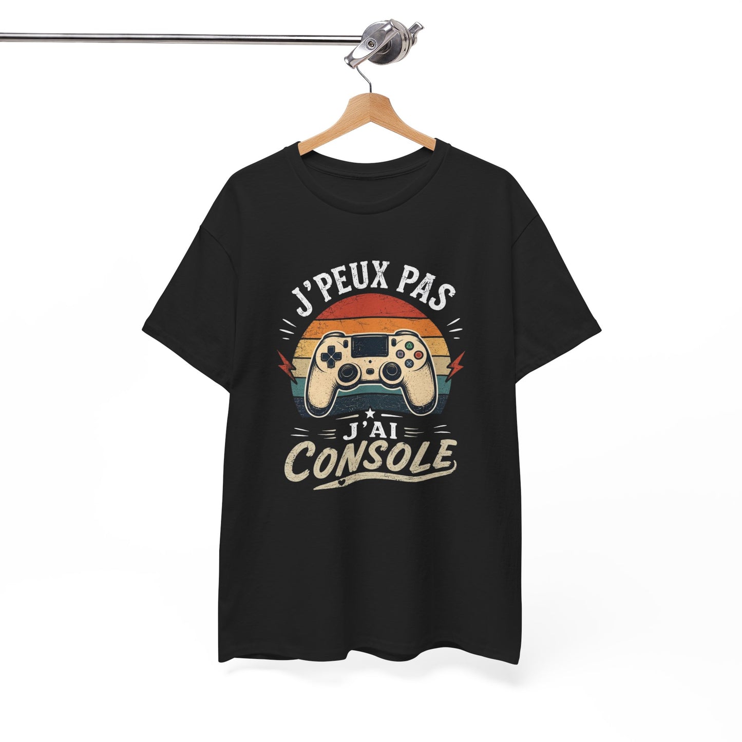 T-Shirt Gamer Humour Homme Femme – J’Peux Pas J’Ai Console – Tee Shirt Jeux Vidéo Vintage