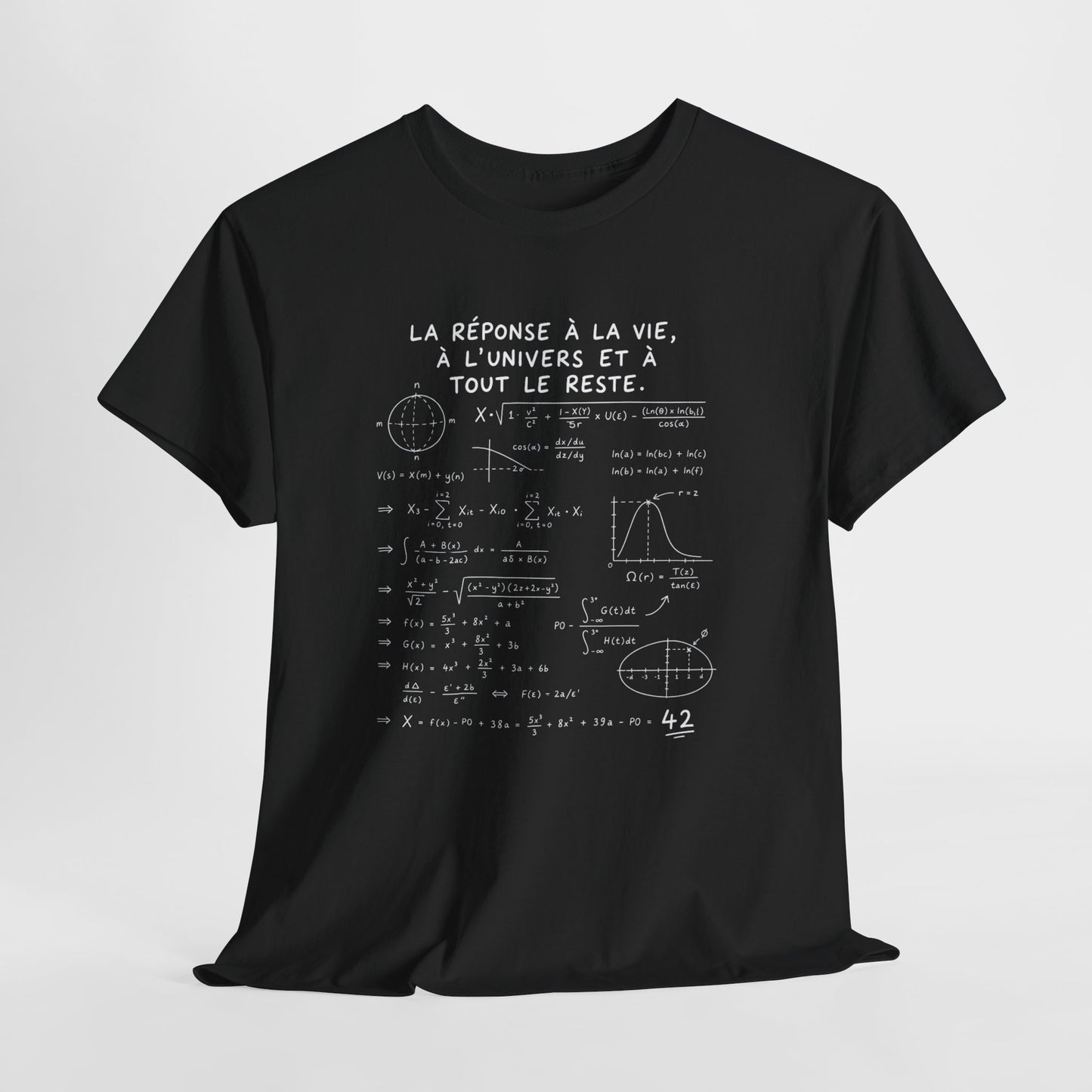 Tee-Shirt La Réponse à la Vie à l’Univers et à Tout le Reste 42 – Cadeau Geek Homme Femme Mathématiques Science