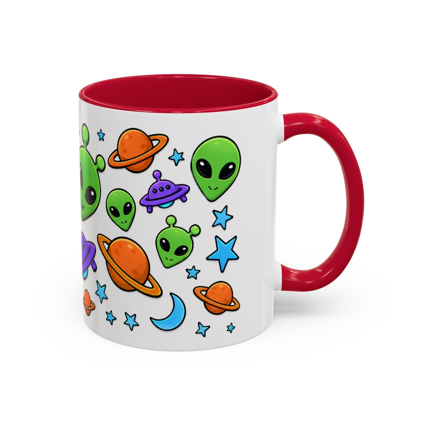 Tasse Aliens Kawaii – Mug Extraterrestres Colorés – Cadeau Espace et Univers Cartoon 325ml