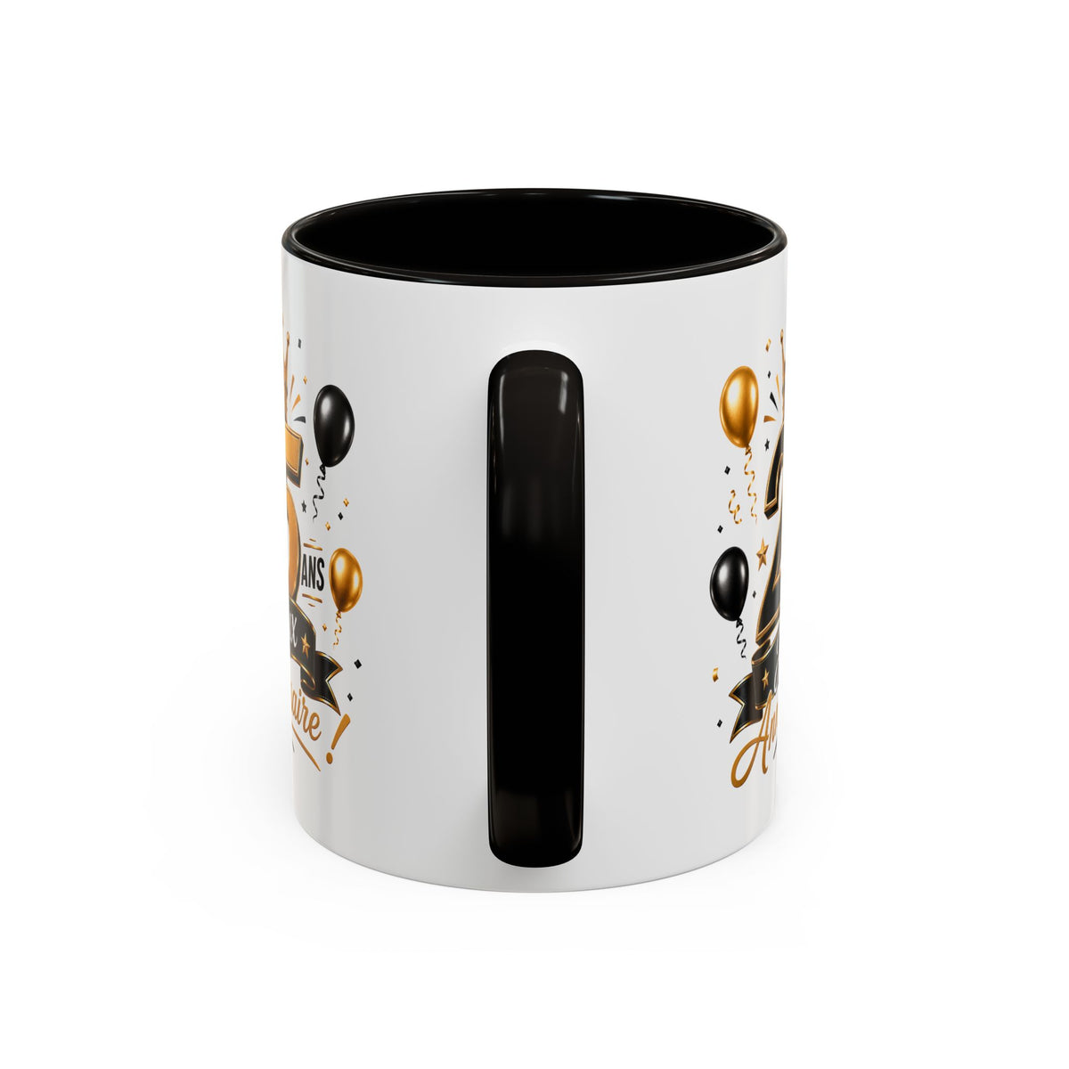 Mug Joyeux 25 Ans – Tasse Anniversaire 25 Ans – Cadeau Original pour Femme Homme – Idée Cadeau 25e Anniversaire Noir Bleu Rouge
