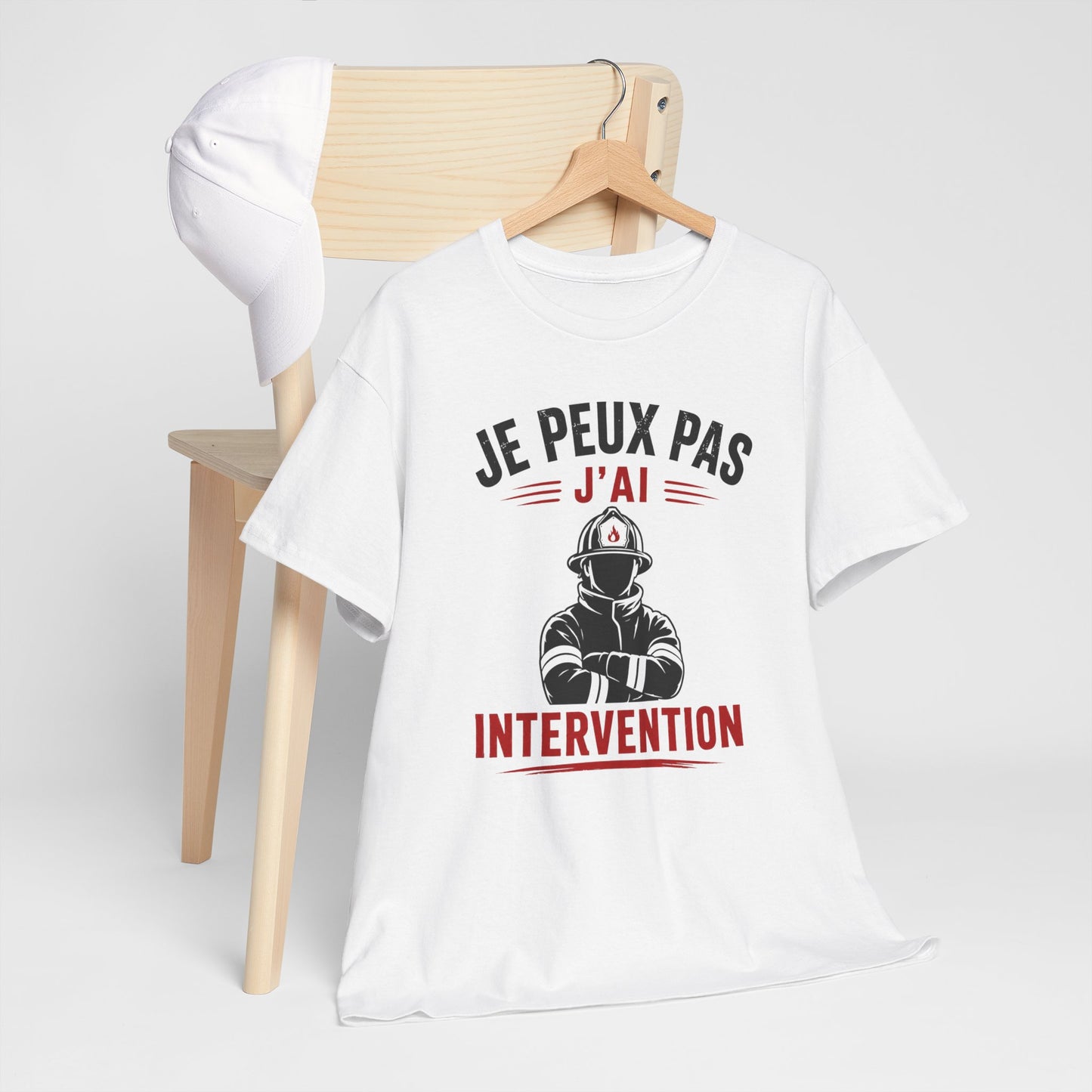 Tee-Shirt Pompier Homme et Femme – Sapeur-Pompier Intervention Secours – Cadeau Original pour Pompier Professionnel ou Volontaire